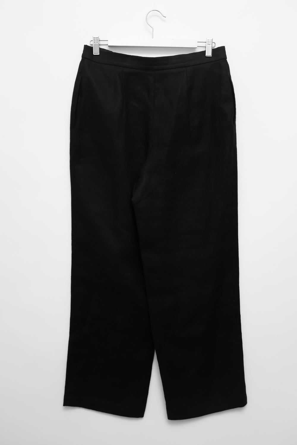 LINEN BLACK WIDE LEG PANTS