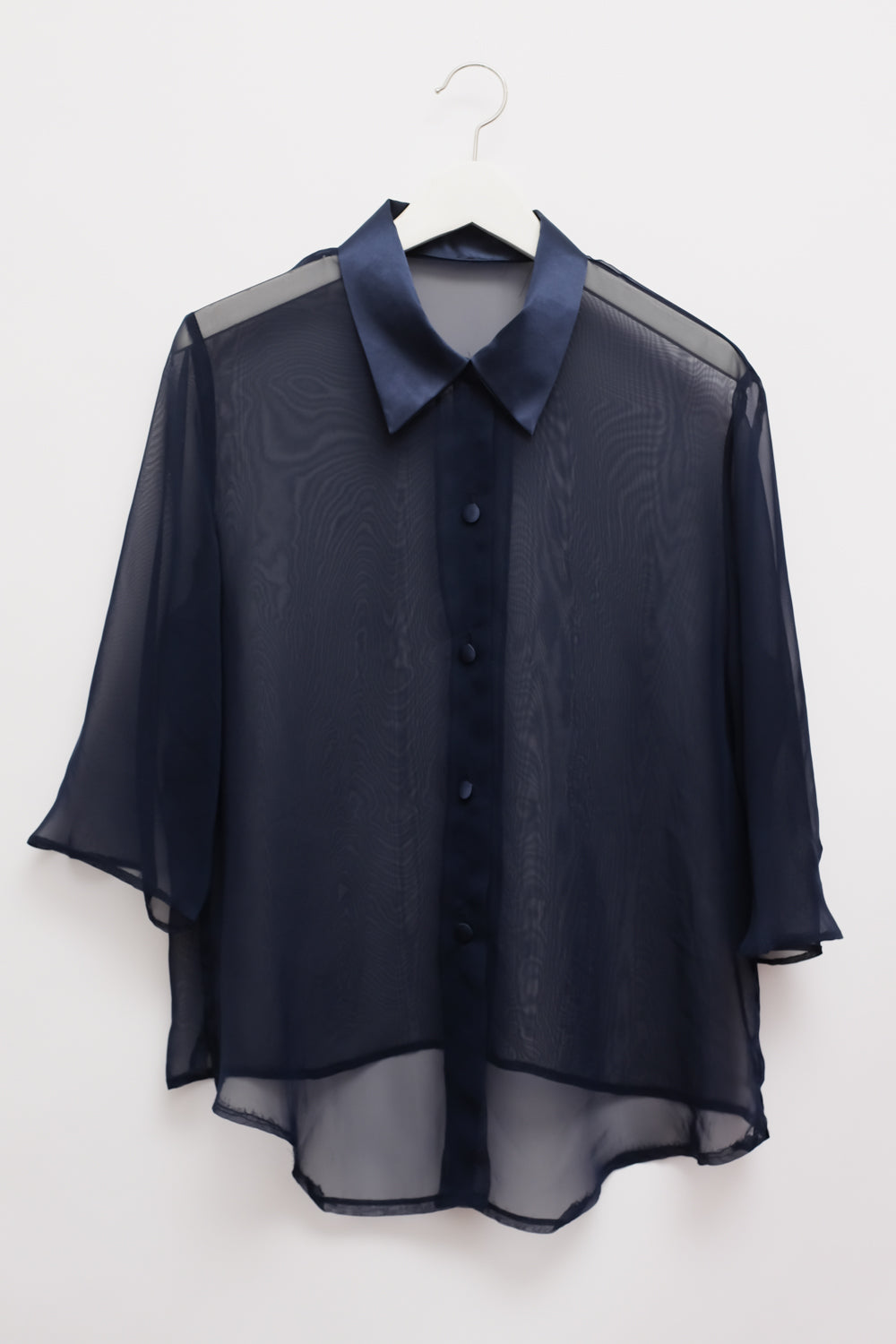 PURE SILK LUCID NAVY VINTAGE SHIRT