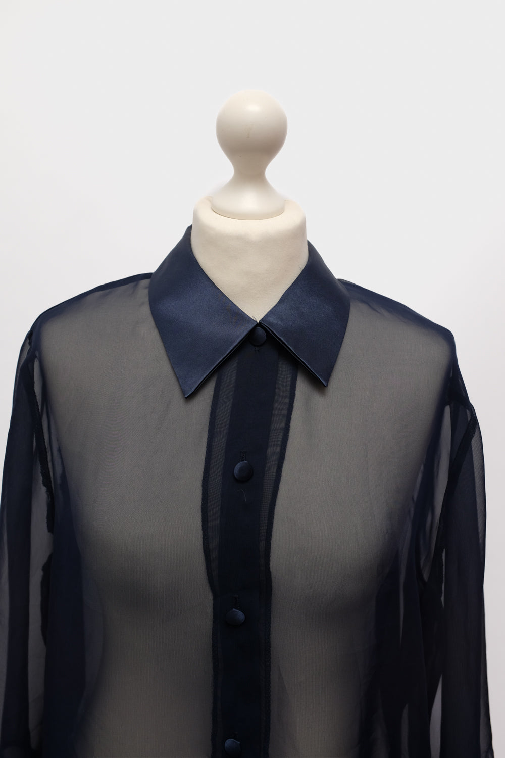 PURE SILK LUCID NAVY VINTAGE SHIRT