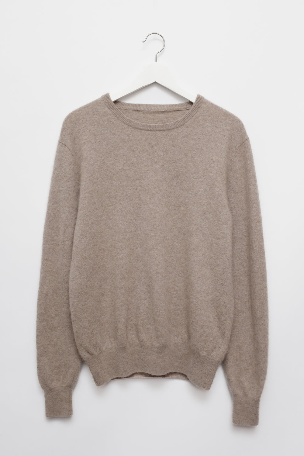 PURE CASHMERE BEIGE FLUFFY SWEATER