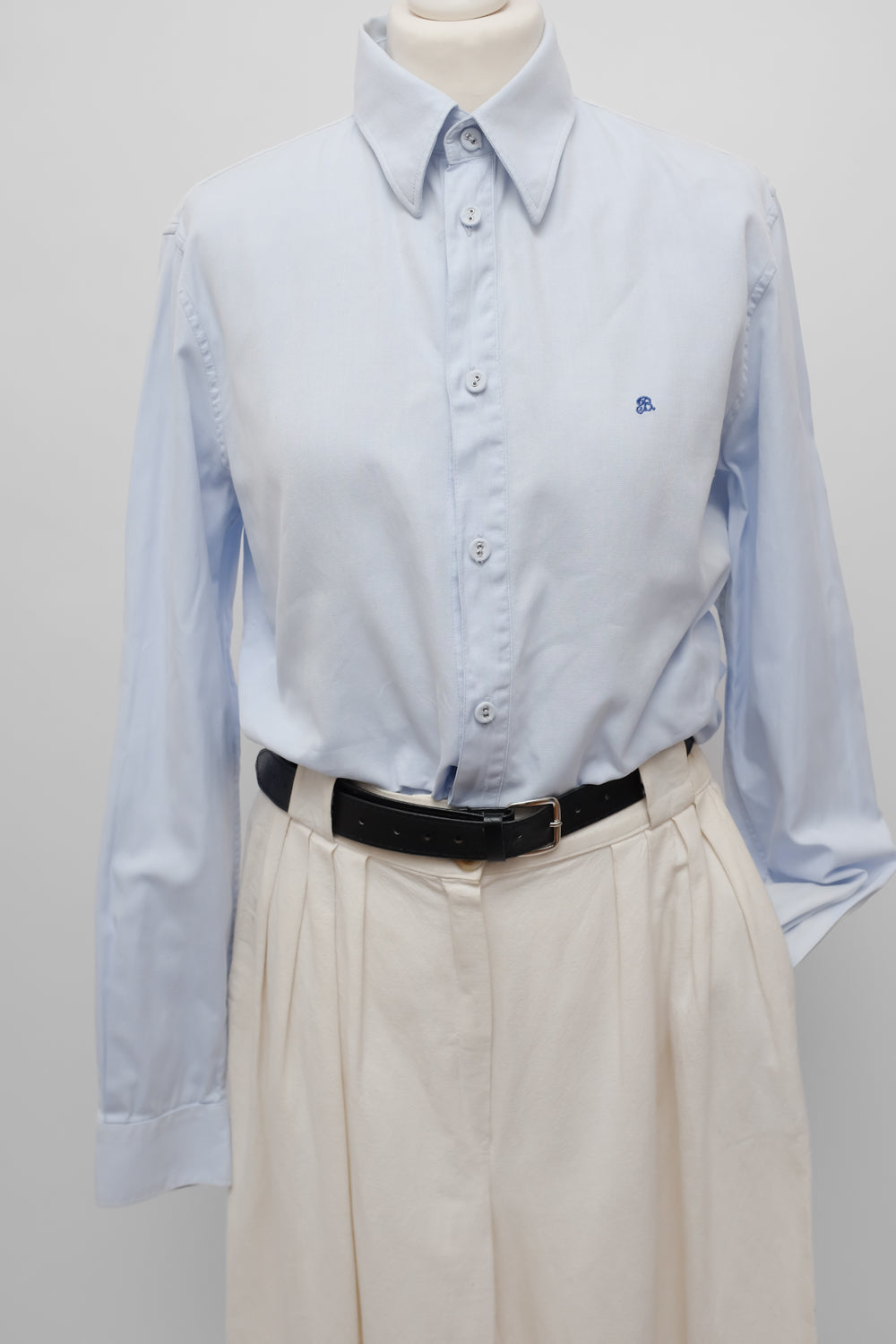 BALENCIAGA VINTAGE BLUE COTTON SHIRT