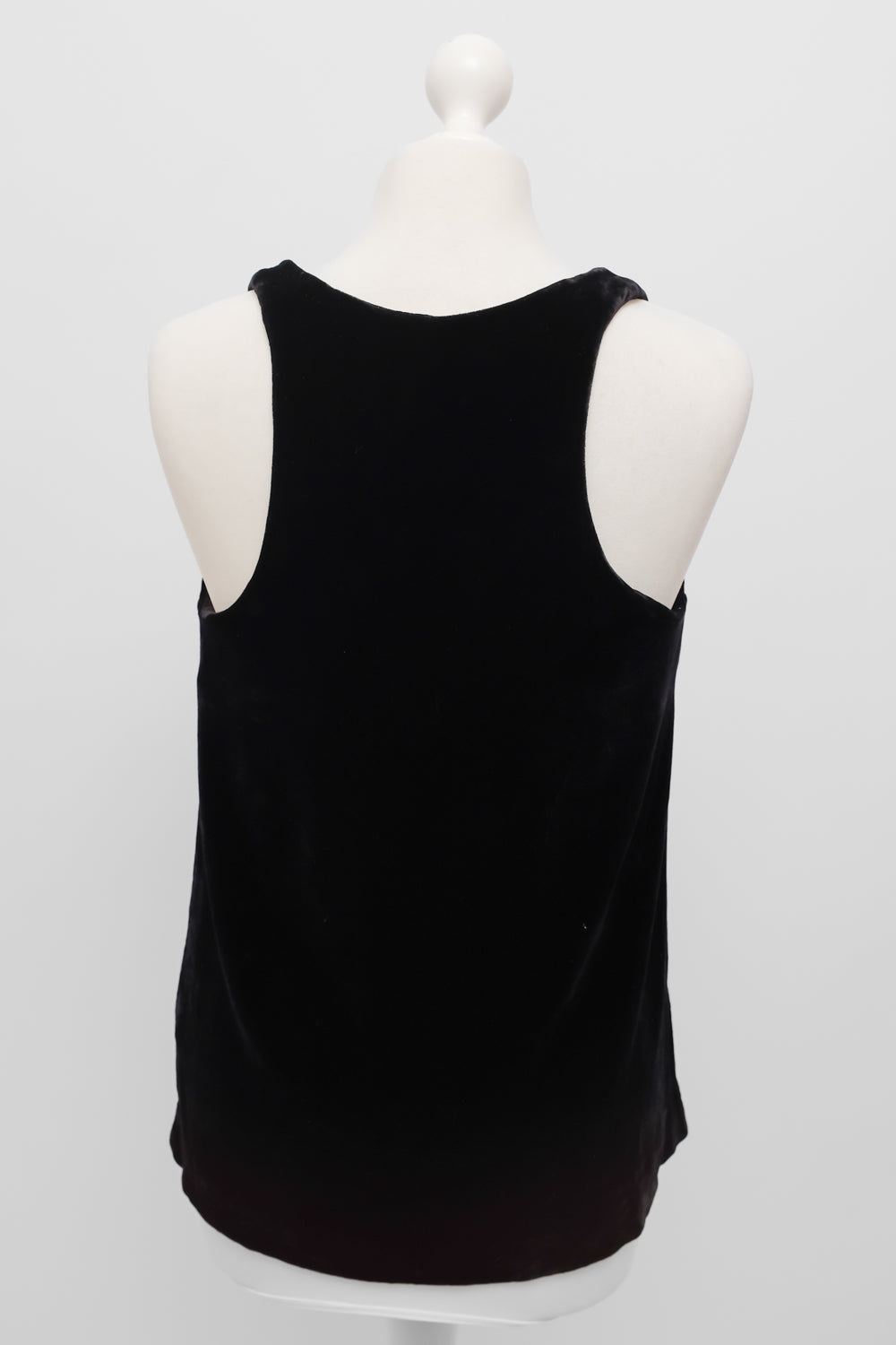 VINTAGE BLACK VELVET SILK VISCOSE TANKTOP