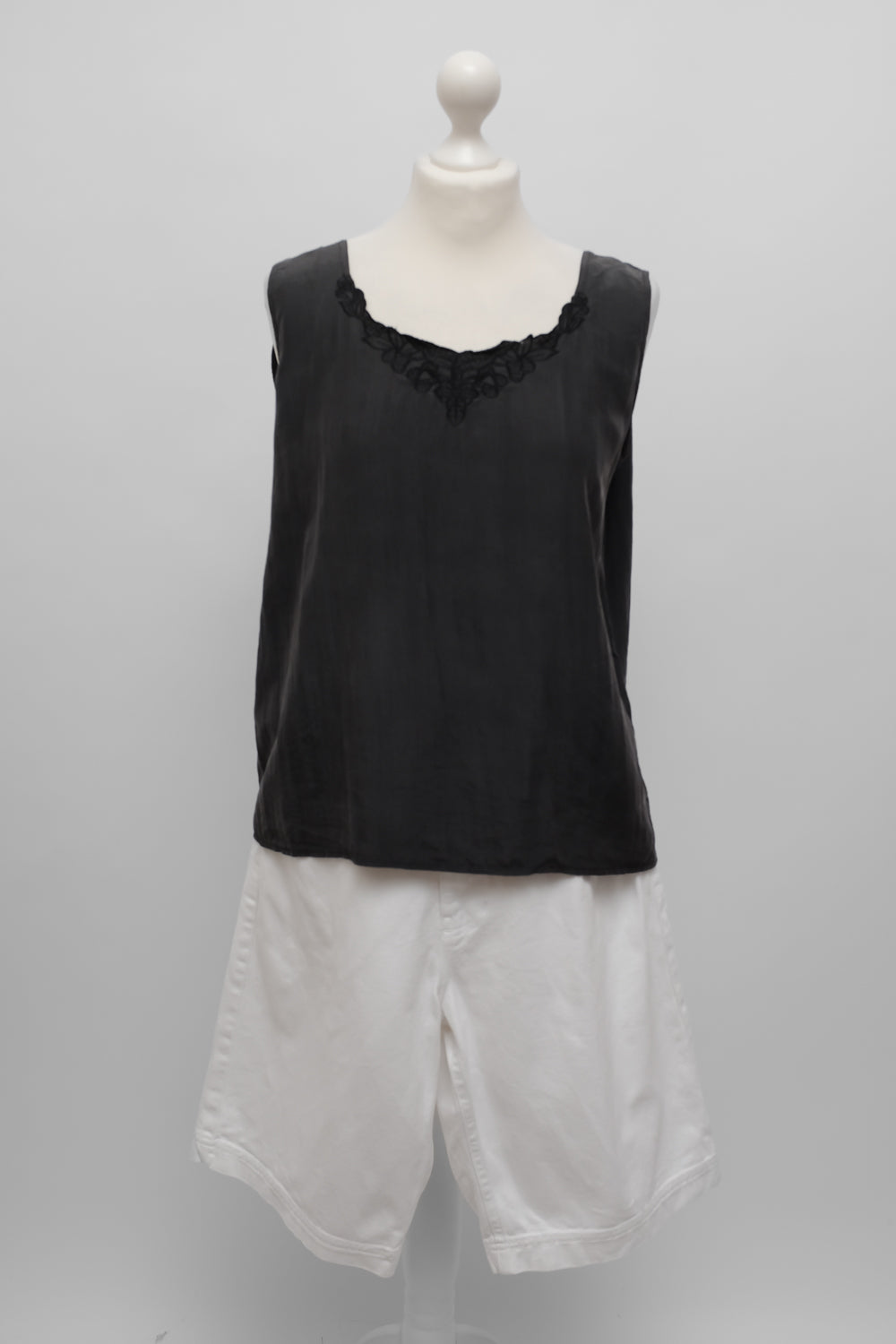 PURE SILK LACE VINTAGE TANKTOP