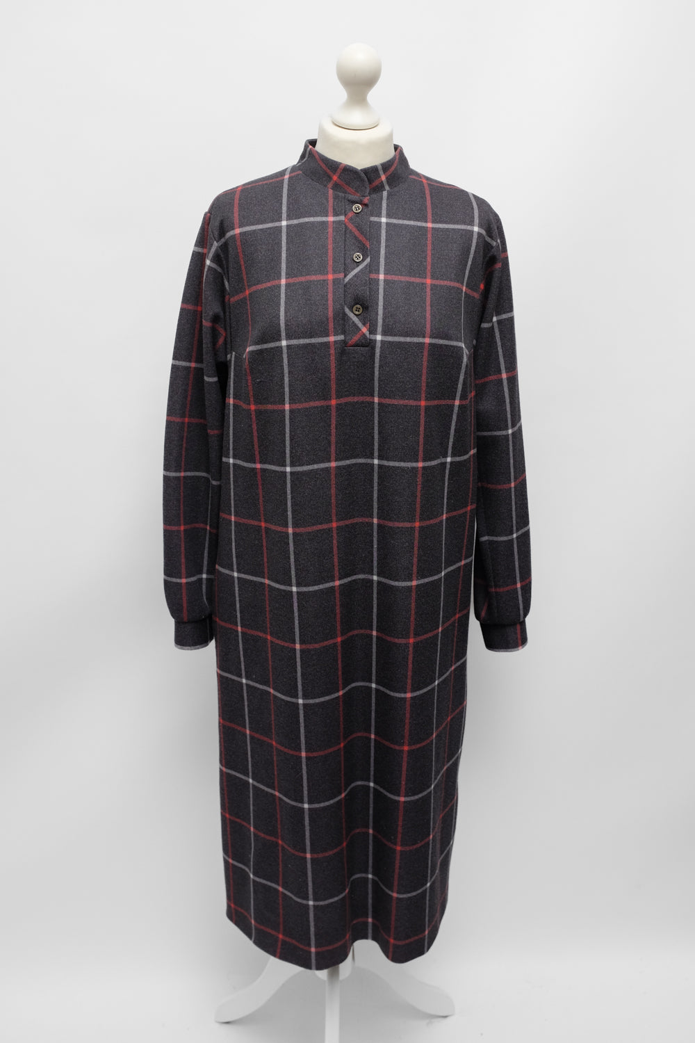 TARTAN LONG WARM VINTAGE DRESS