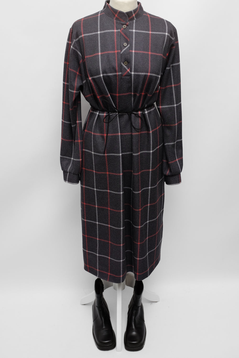 TARTAN LONG WARM VINTAGE DRESS