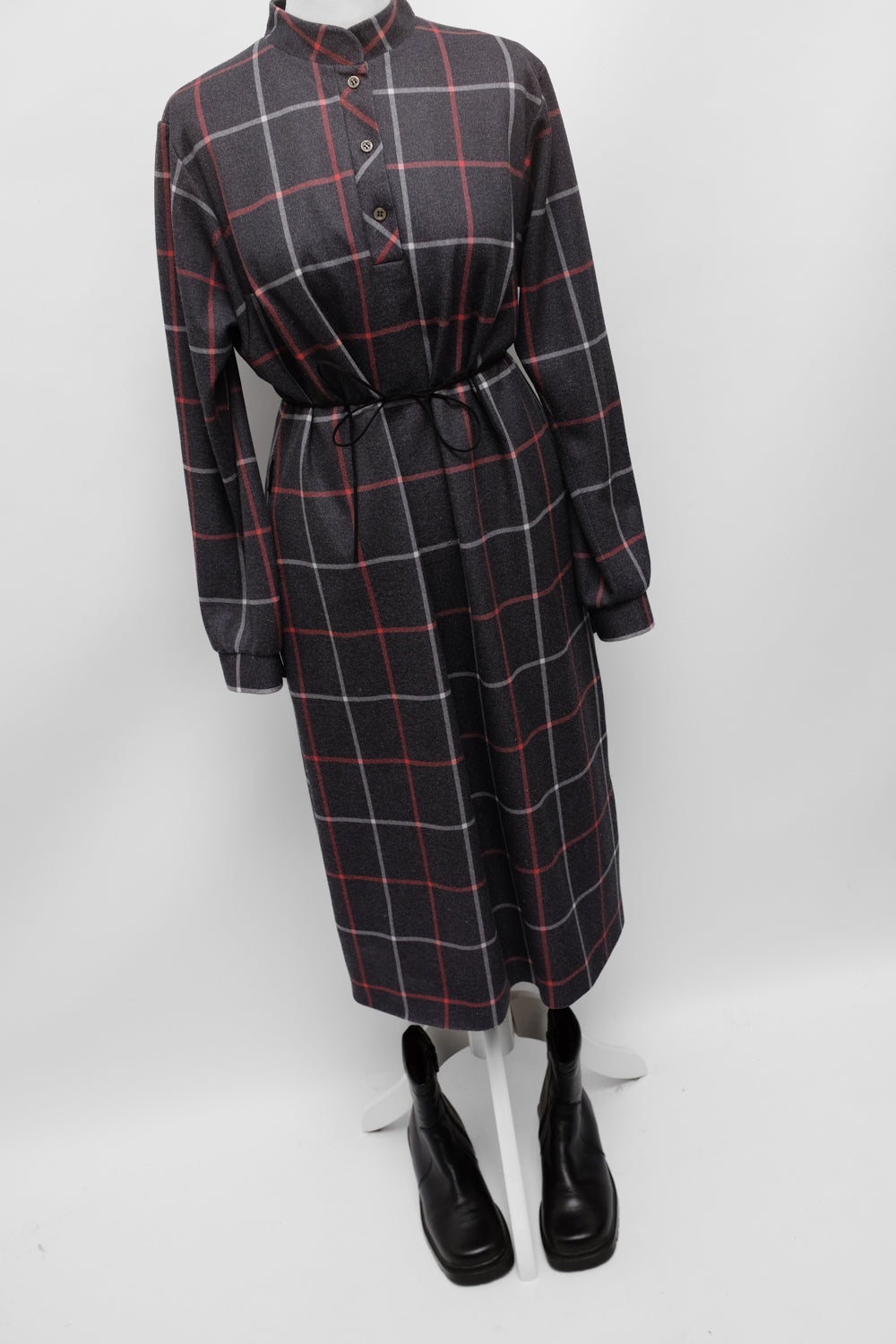 TARTAN LONG WARM VINTAGE DRESS
