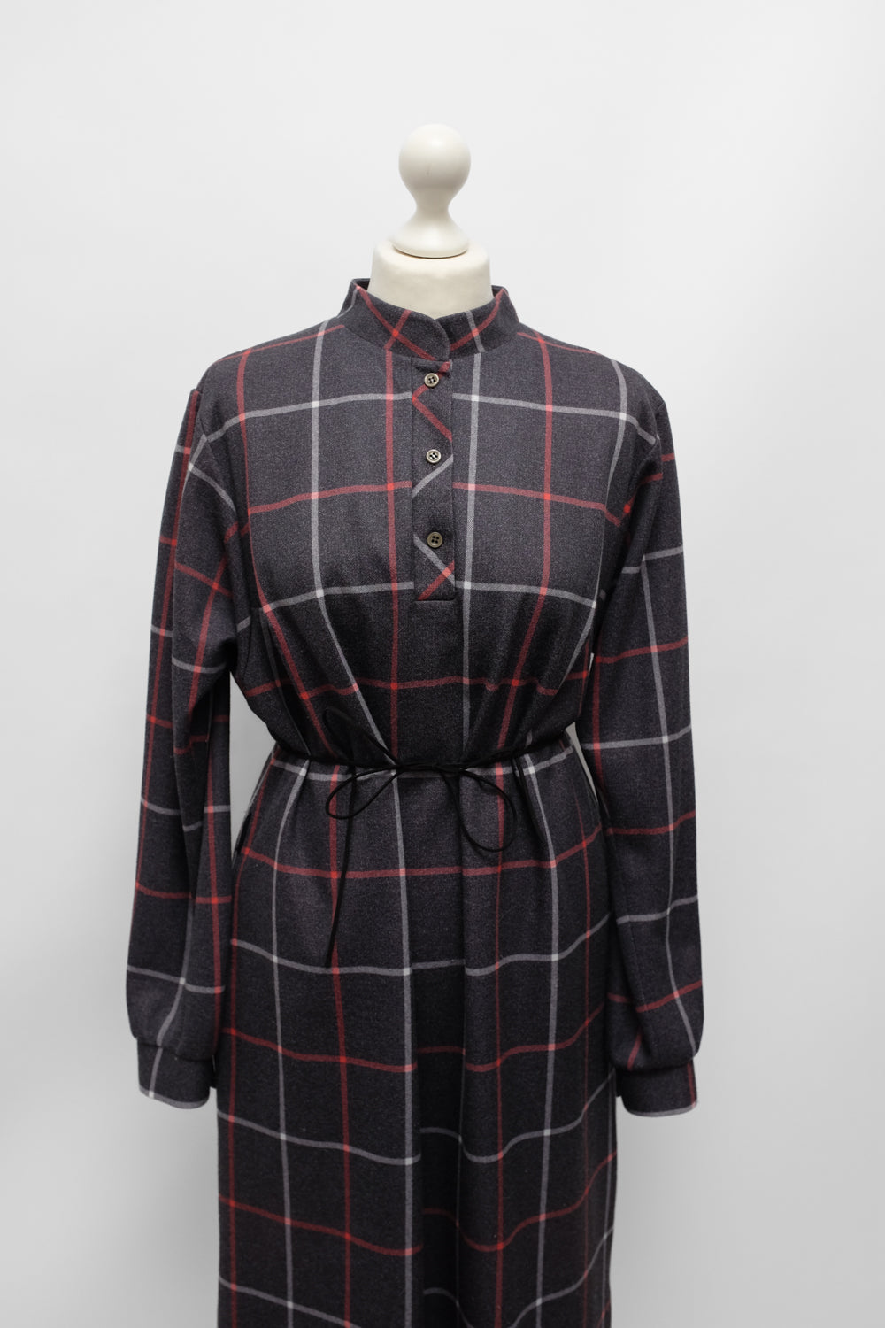 TARTAN LONG WARM VINTAGE DRESS