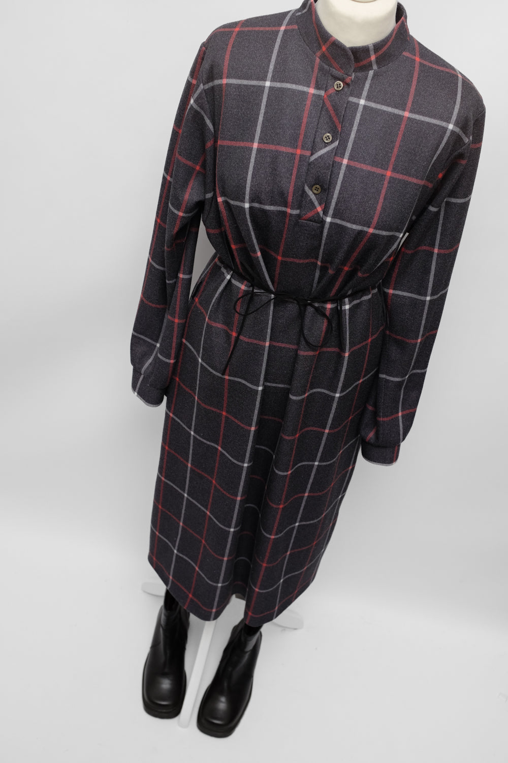 TARTAN LONG WARM VINTAGE DRESS