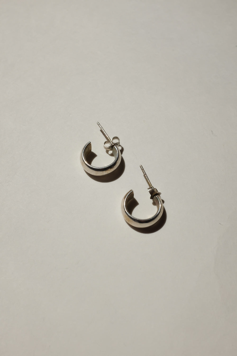 SMALL SILVER 925 HOOPS VINTAGE EARRINGS