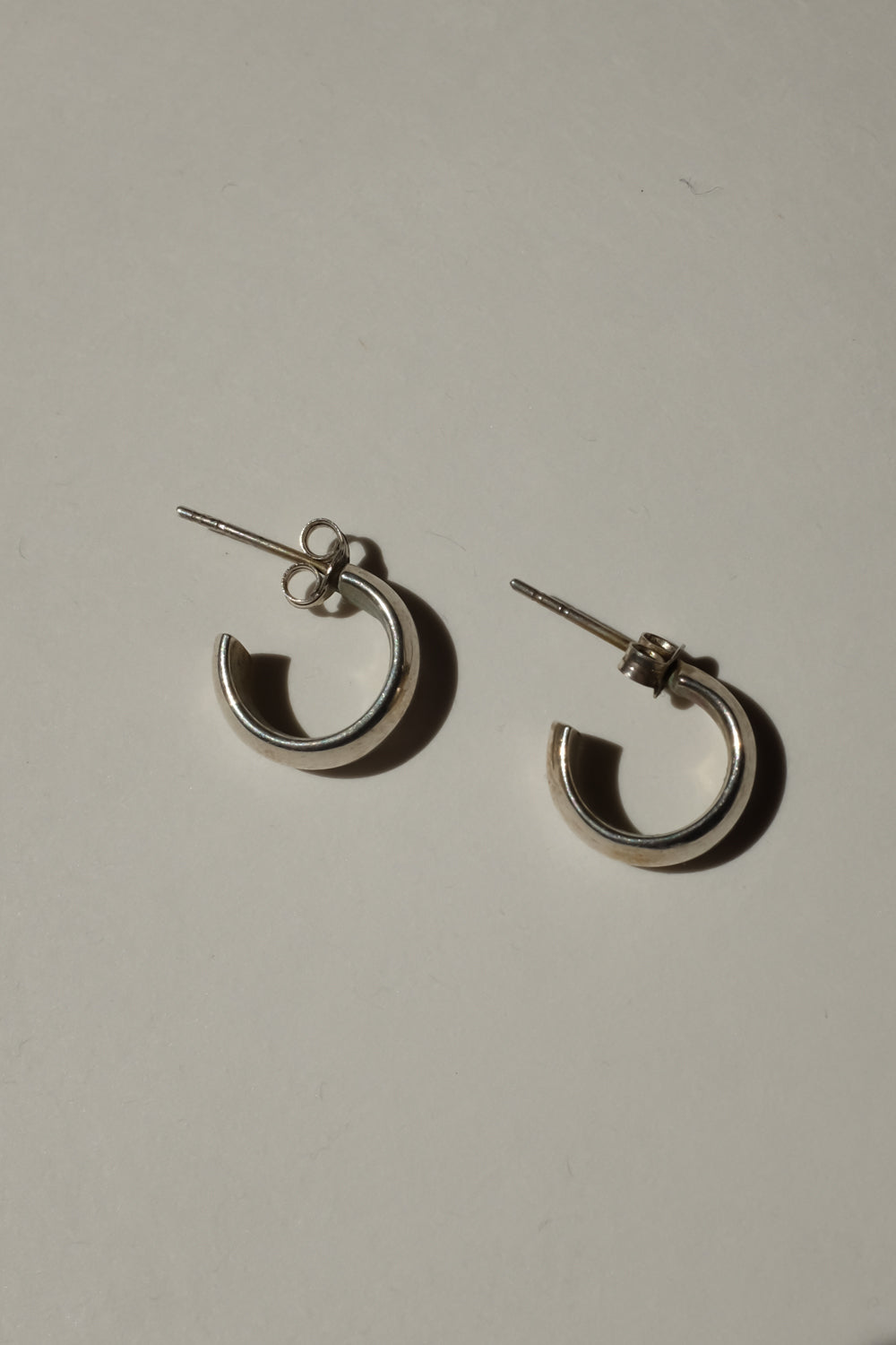 SMALL SILVER 925 HOOPS VINTAGE EARRINGS