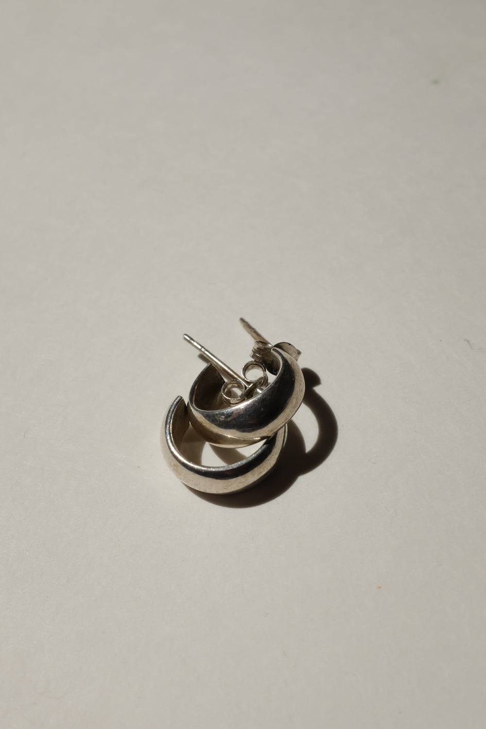 SMALL SILVER 925 HOOPS VINTAGE EARRINGS