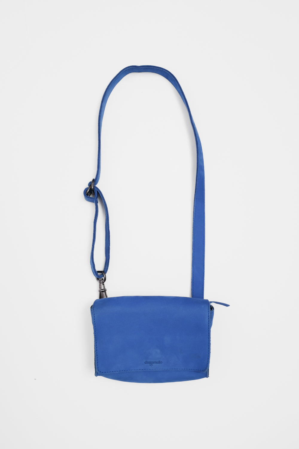 LEATHER BLUE CROSSBODY HIP BAG