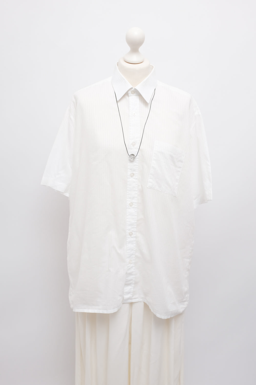 PINSTRIPE LUCID WHITE OVERSIZE SHIRT