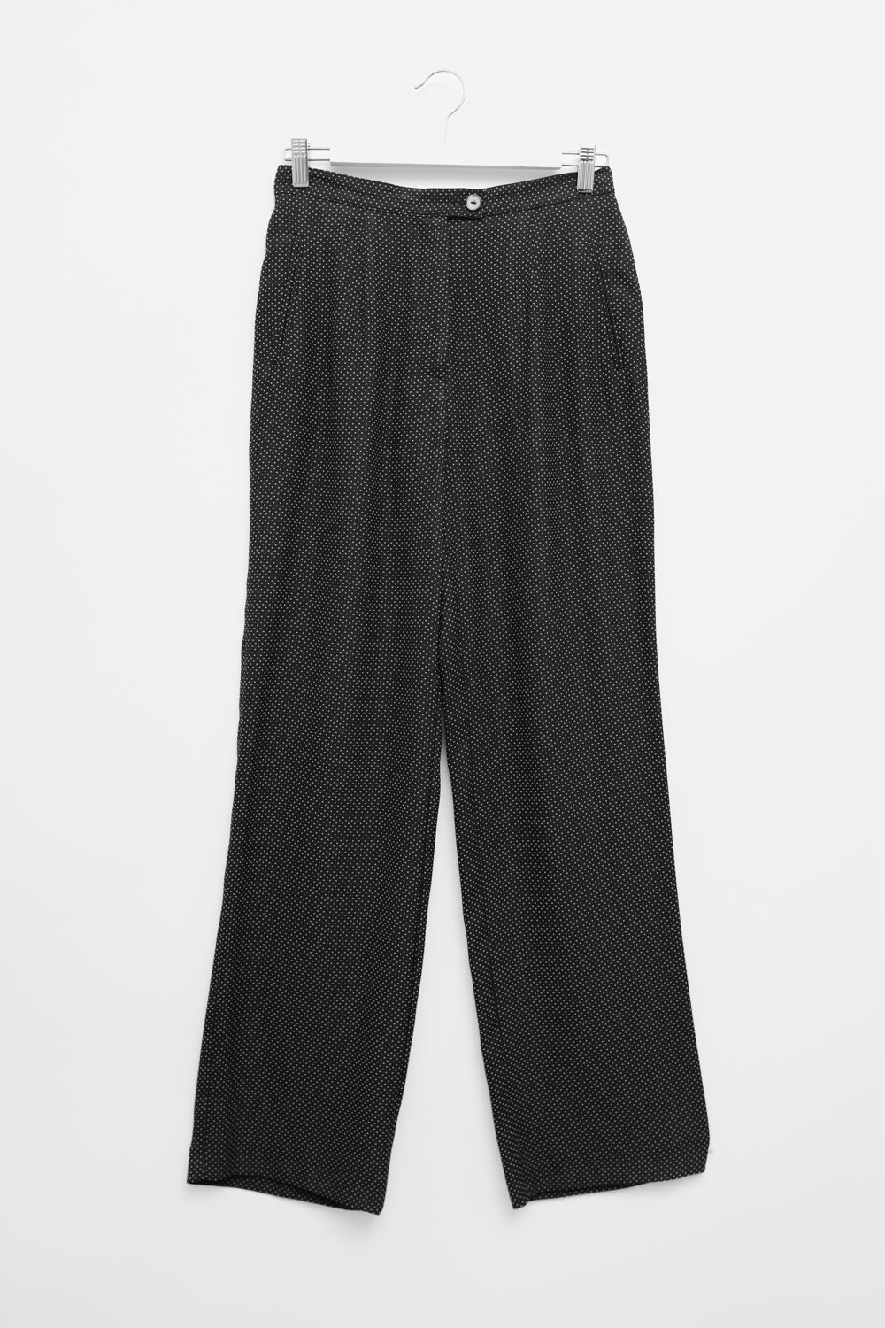 POLKA DOTS BLACK WIDE LEG PANTS