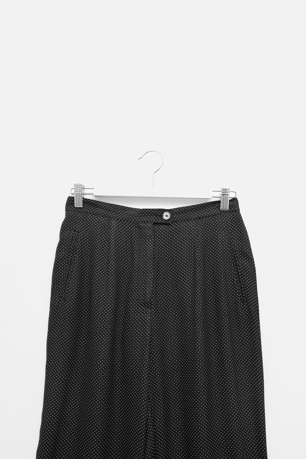 POLKA DOTS BLACK WIDE LEG PANTS