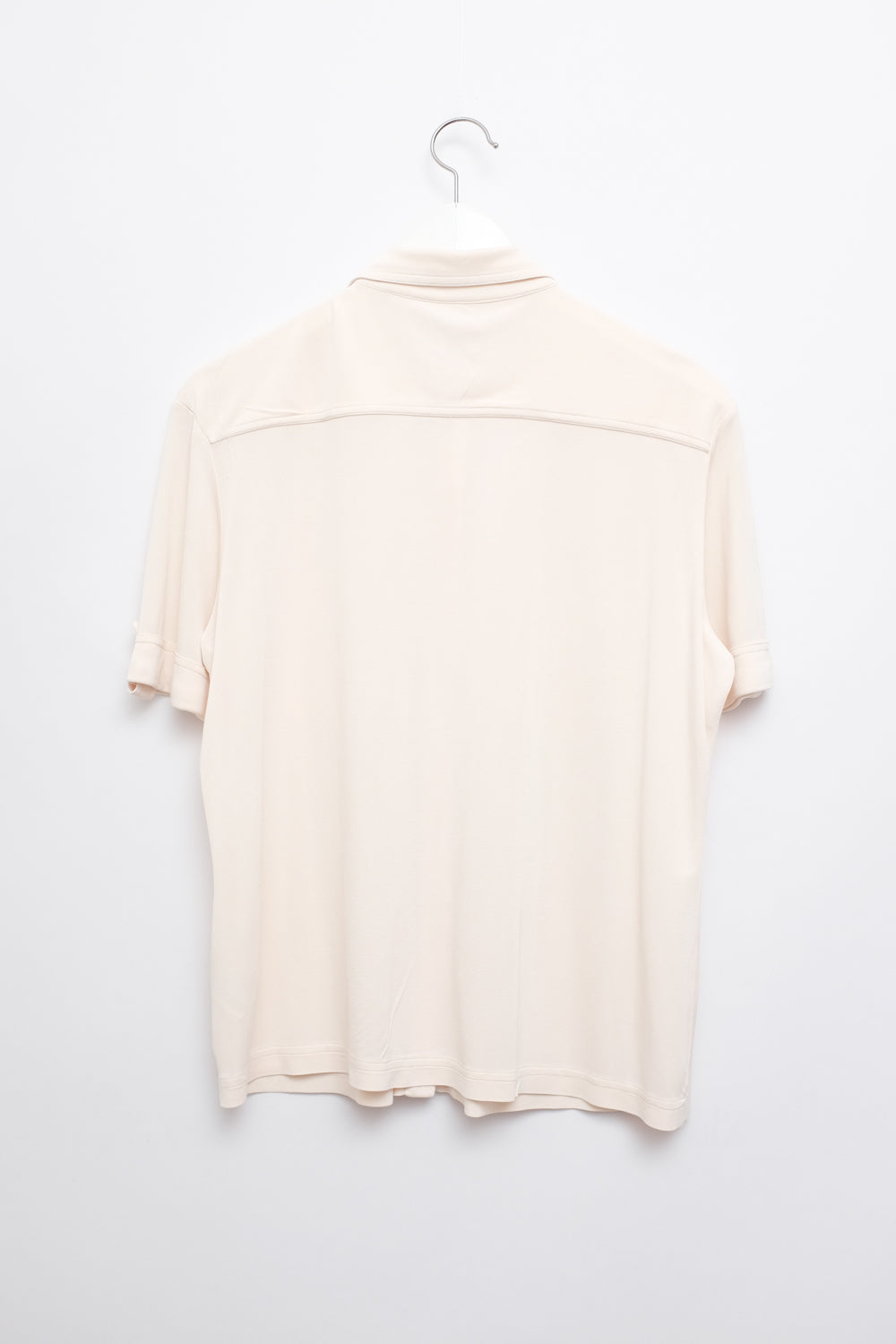 PURE SILK CREAM POLO SHIRT