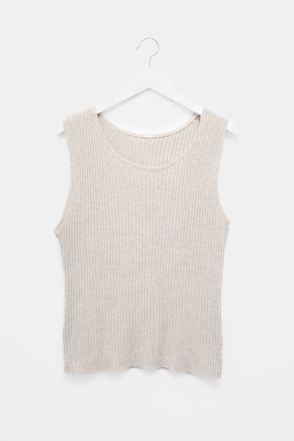 LINEN COTTON NATURALS RIB KNIT TANK