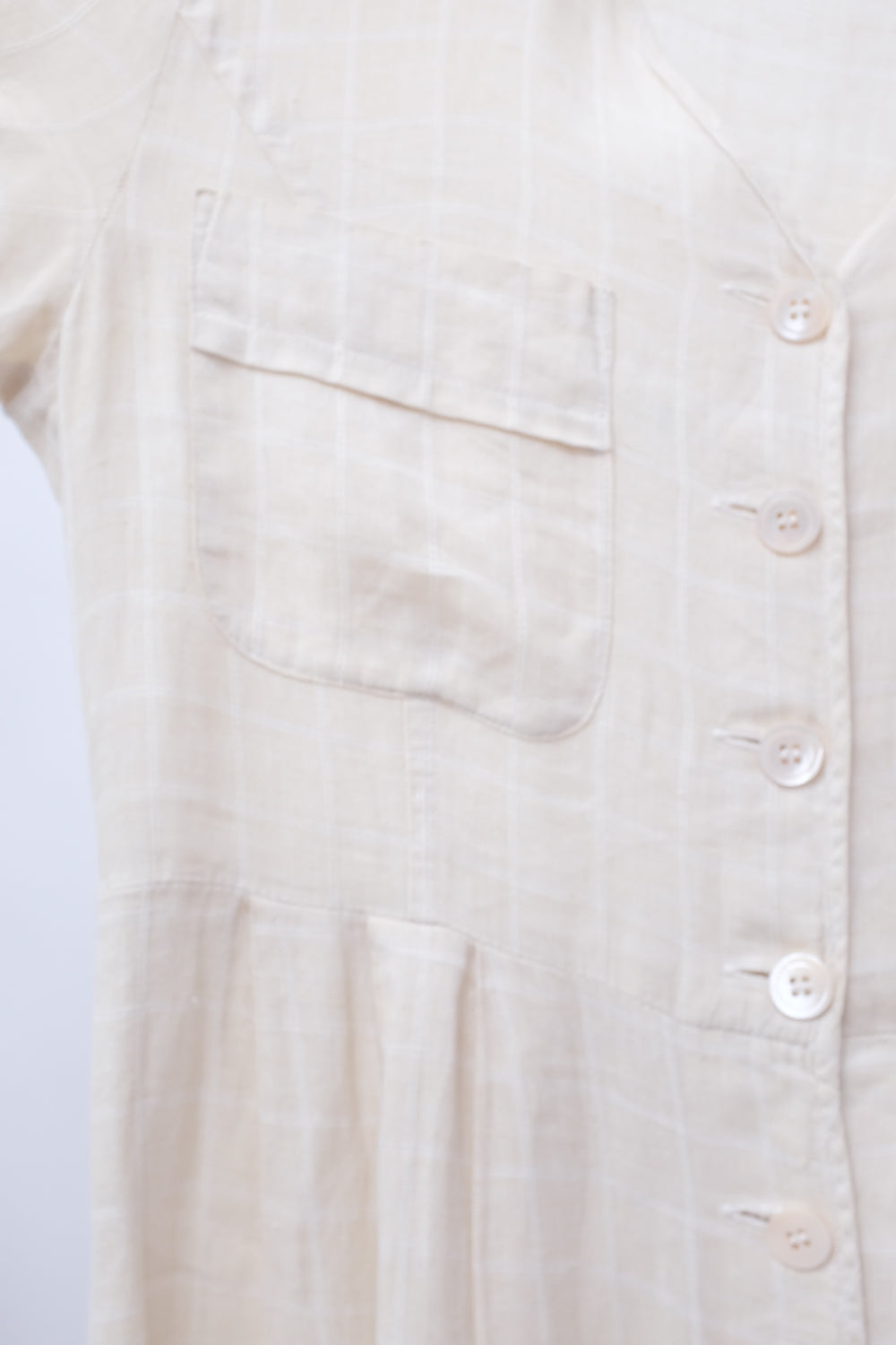 PURE LINEN CREAM BOGNER DRESS