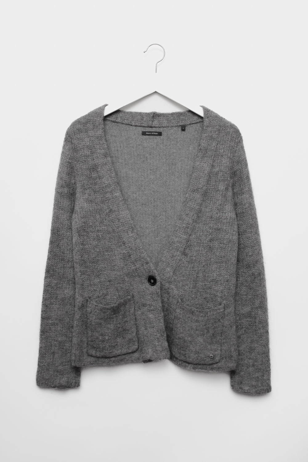 GREY WOOL CARDIGAN