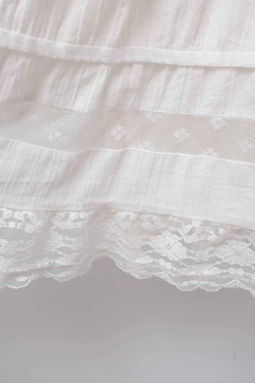 WHITE COTTON VINTAGE LACE DRESS