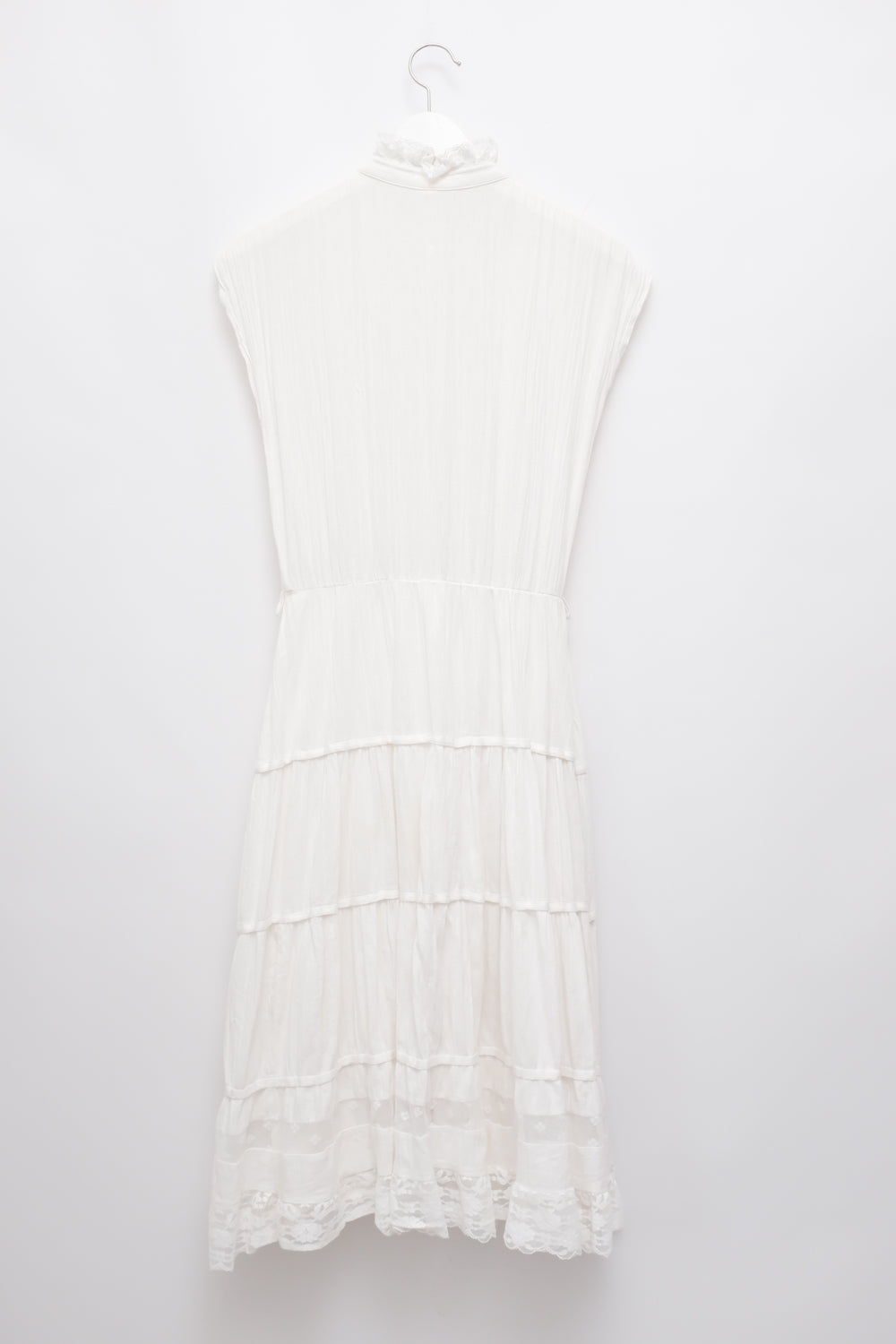 WHITE COTTON VINTAGE LACE DRESS