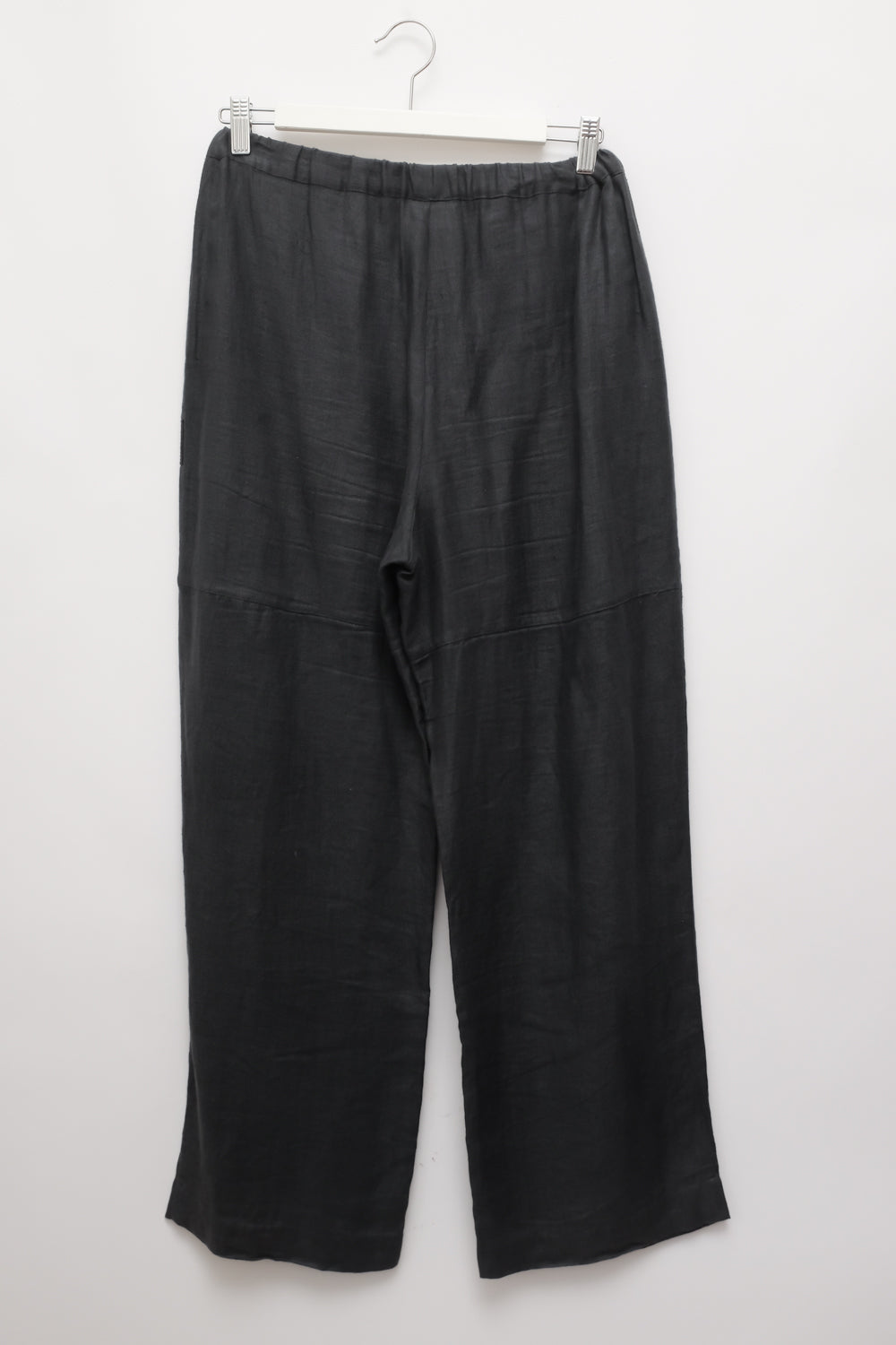 PURE LINEN WIDE LEG DRAWSTRING TROUSERS