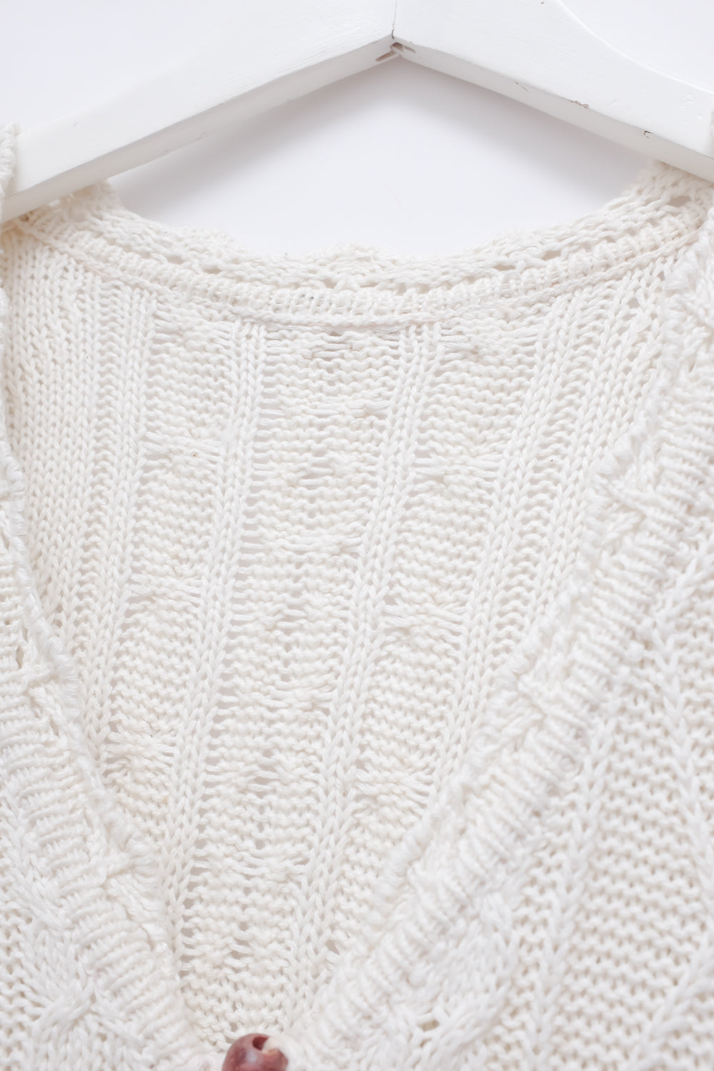 CABLE KNIT COTTON VINTAGE VEST TOP