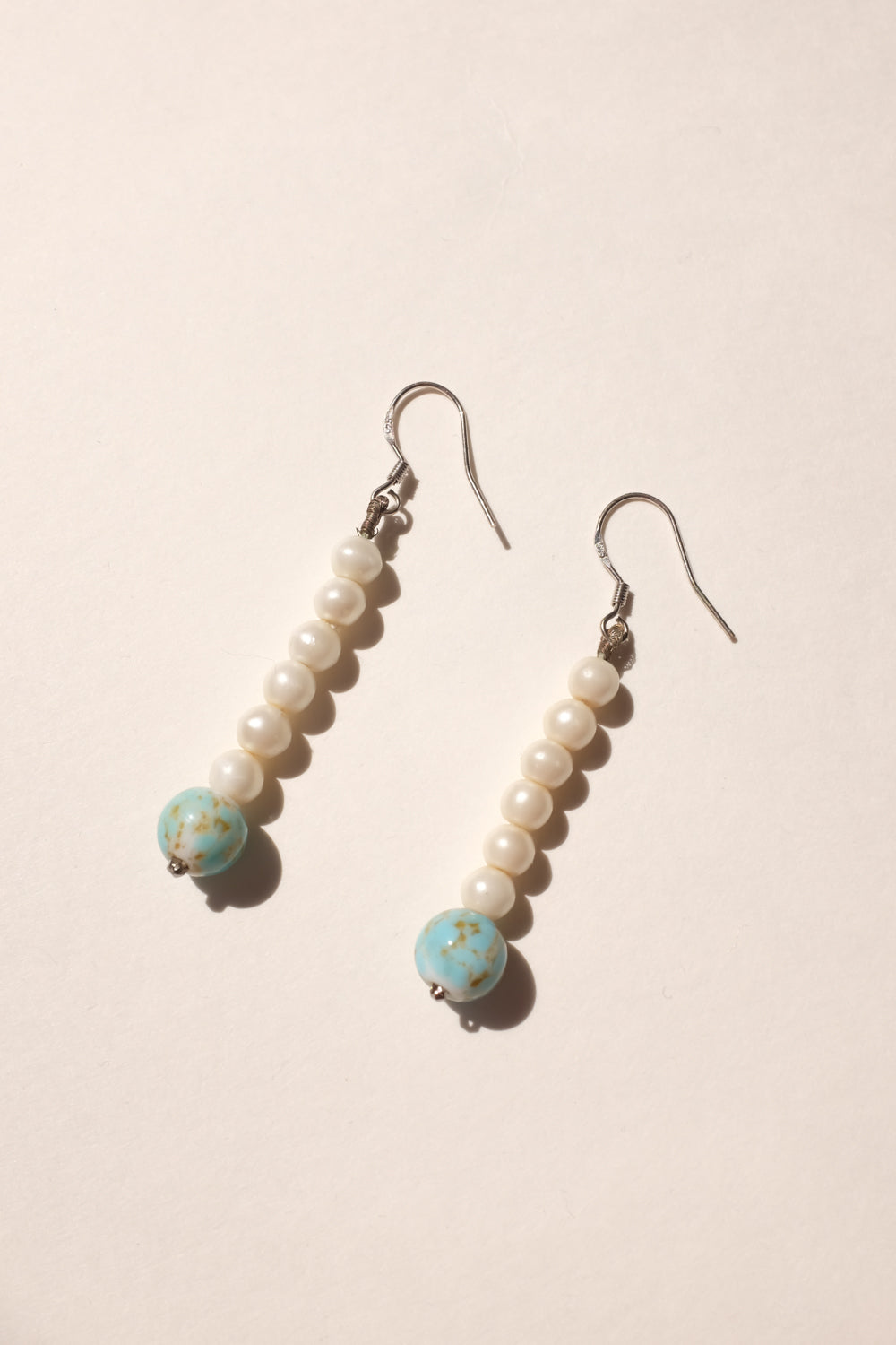 FINE LONG DROP PEARL VINTAGE EARRINGS