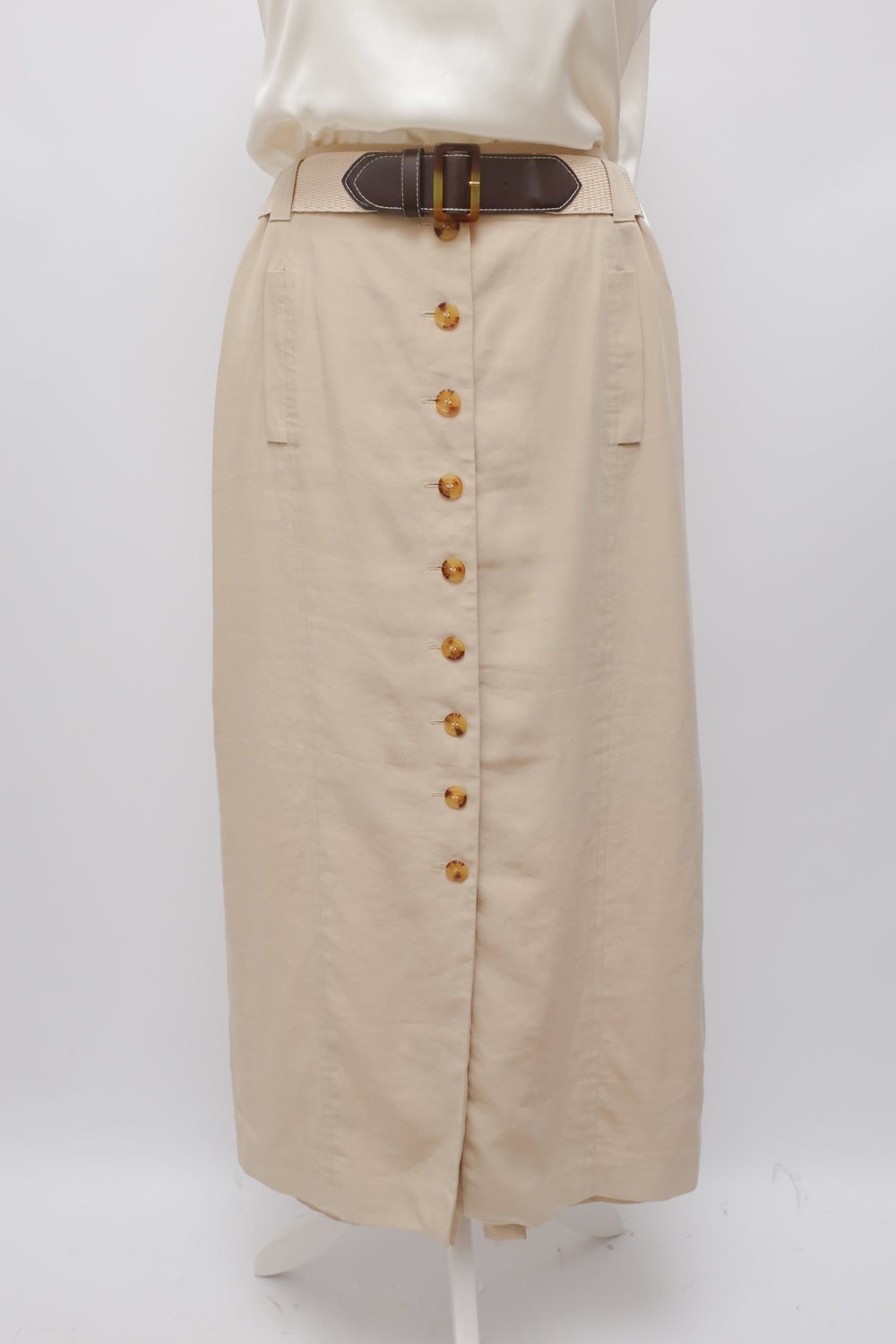 LONG BEIGE VINTAGE SKIRT