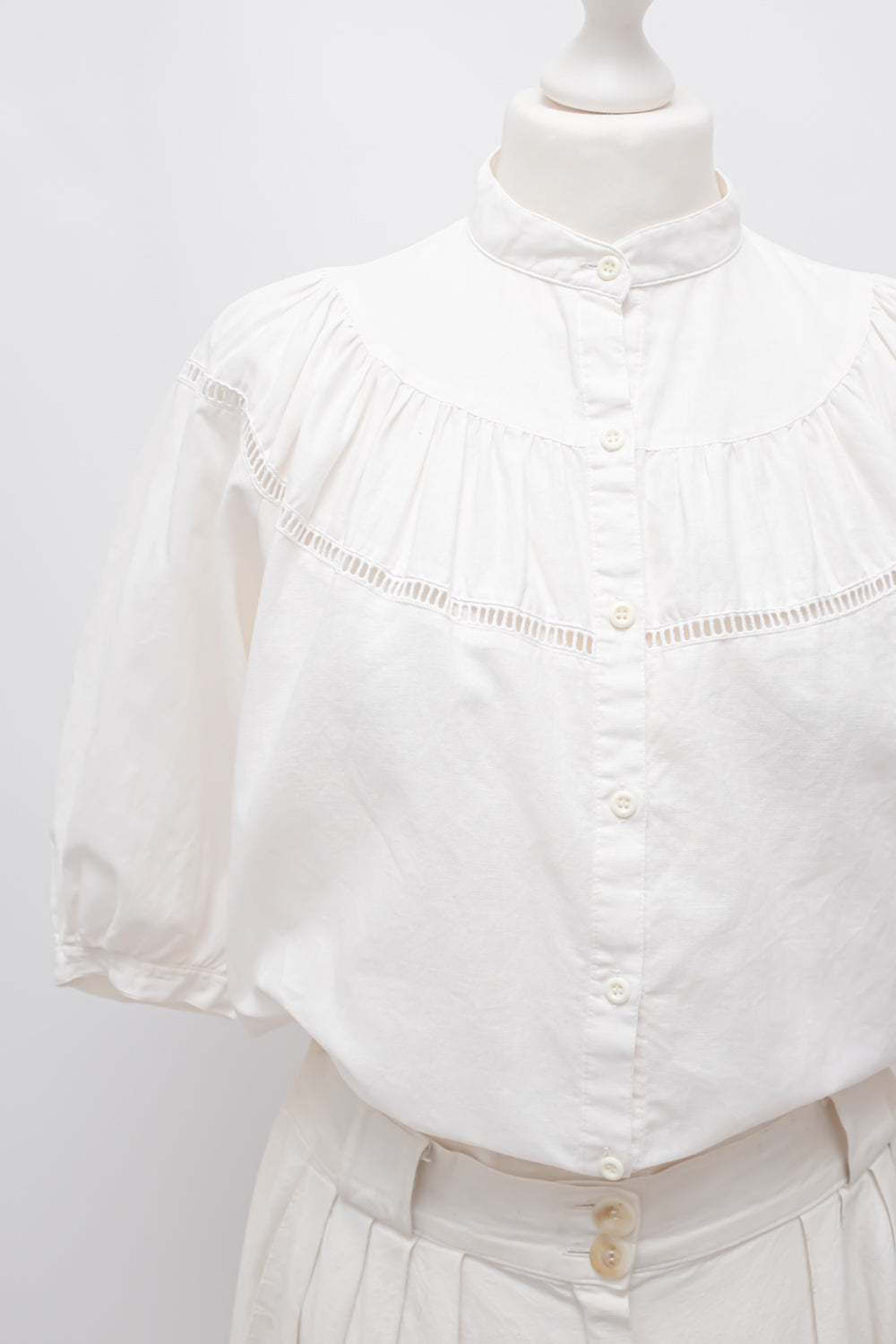 PURE COTTON VINTAGE PUFFED SLEEVES