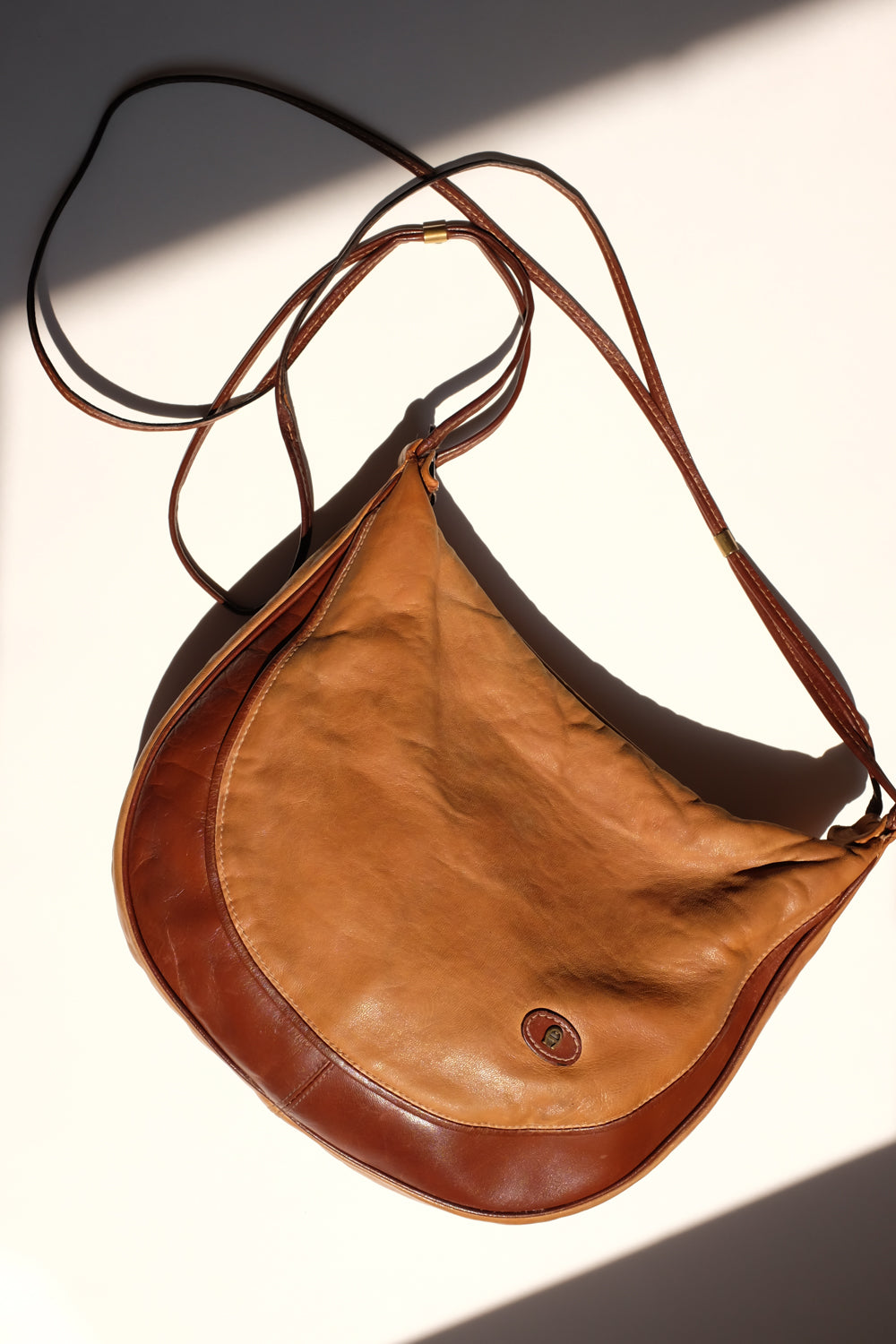 AIGNER BROWN BUCKET LEATHER VINTAGE BAG