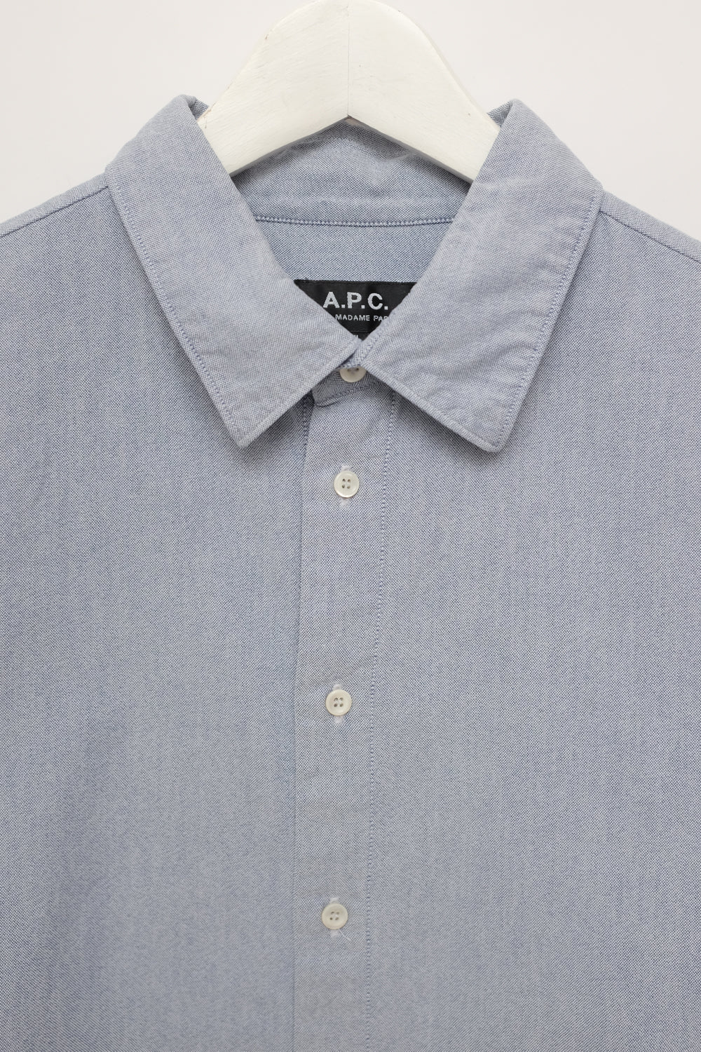 PURE COTTON A.P.C. BLUE OVERSIZE SHIRT