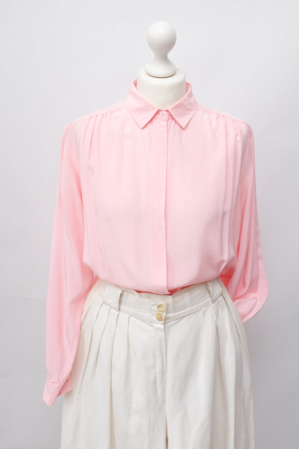 PURE SILK ROSE VINTAGE SHIRT