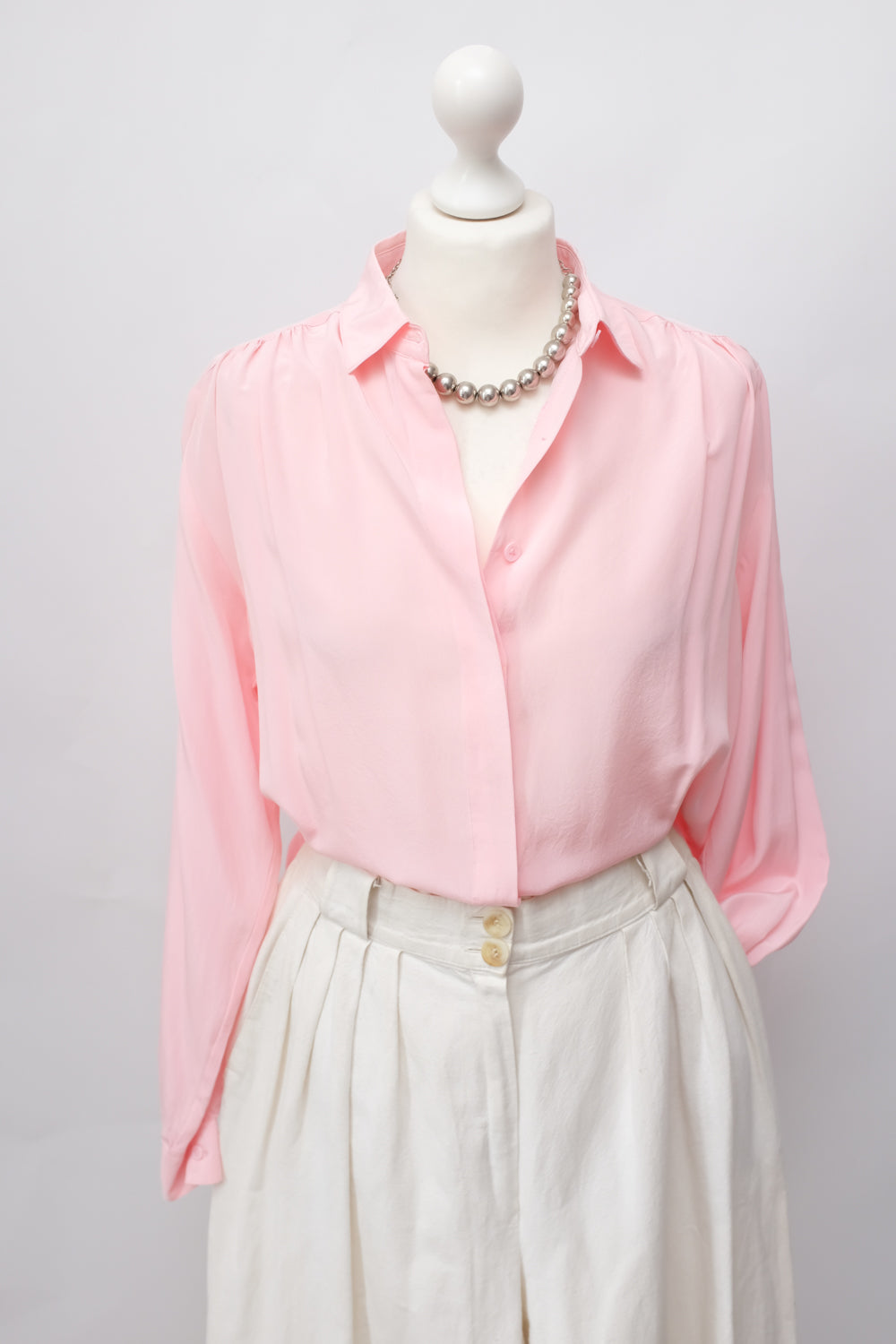 PURE SILK ROSE VINTAGE SHIRT