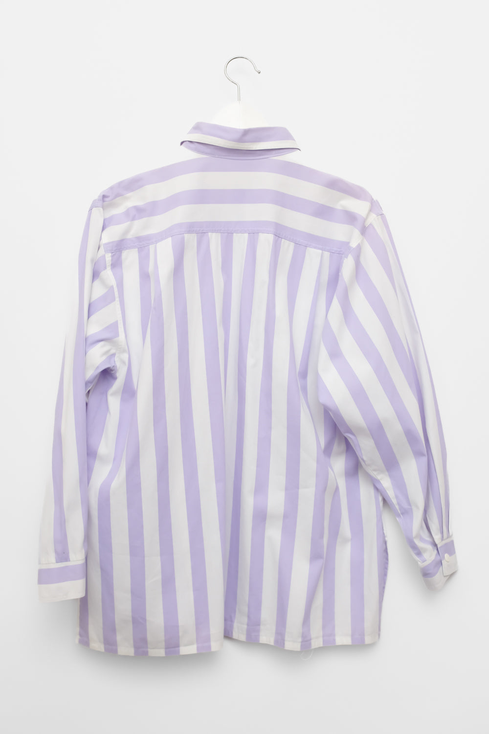 PURE COTTON STRIPED LILAC WHITE SHIRT