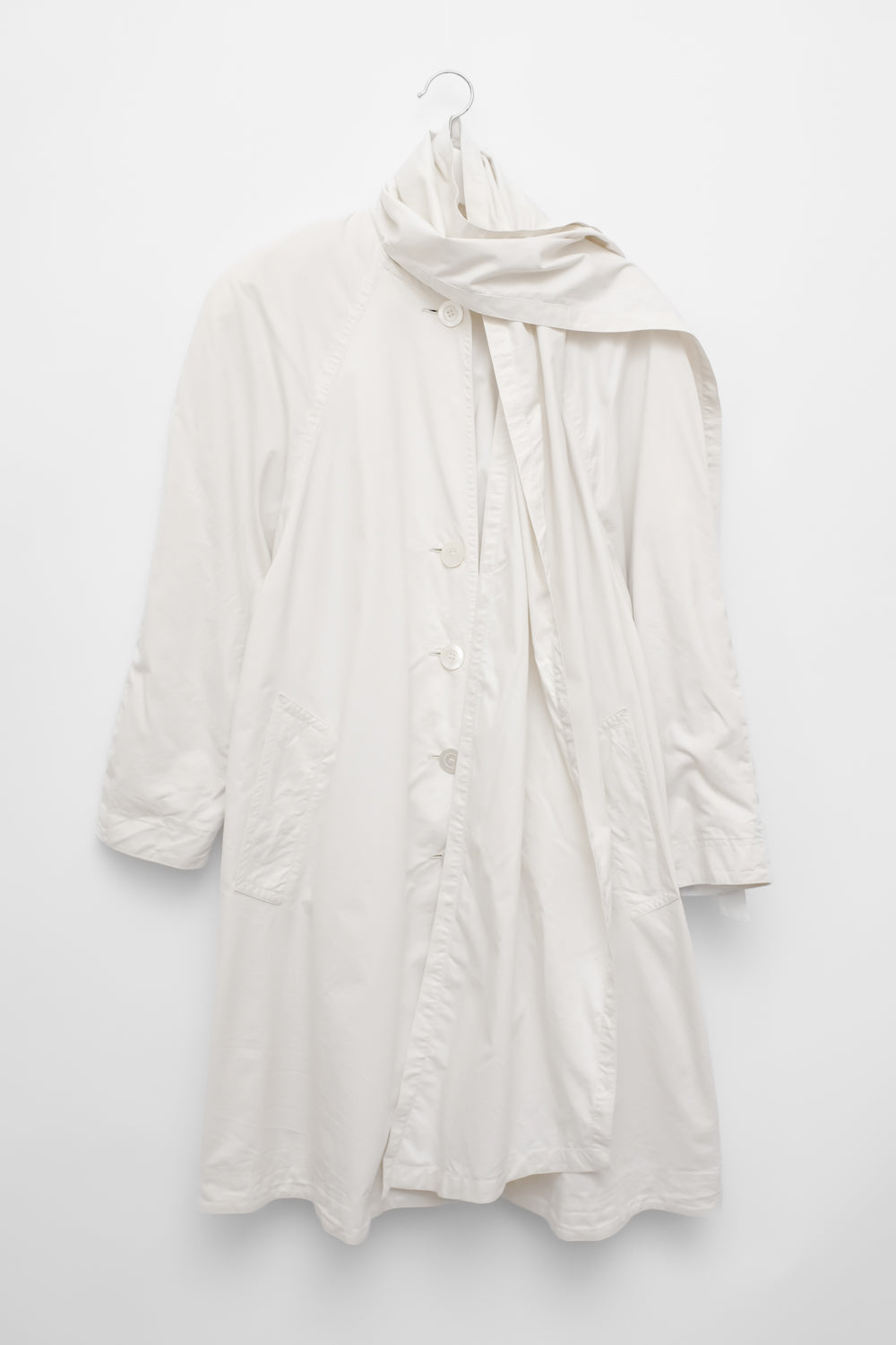 OFF WHITE LIGHT COTTON SCARF TRENCH