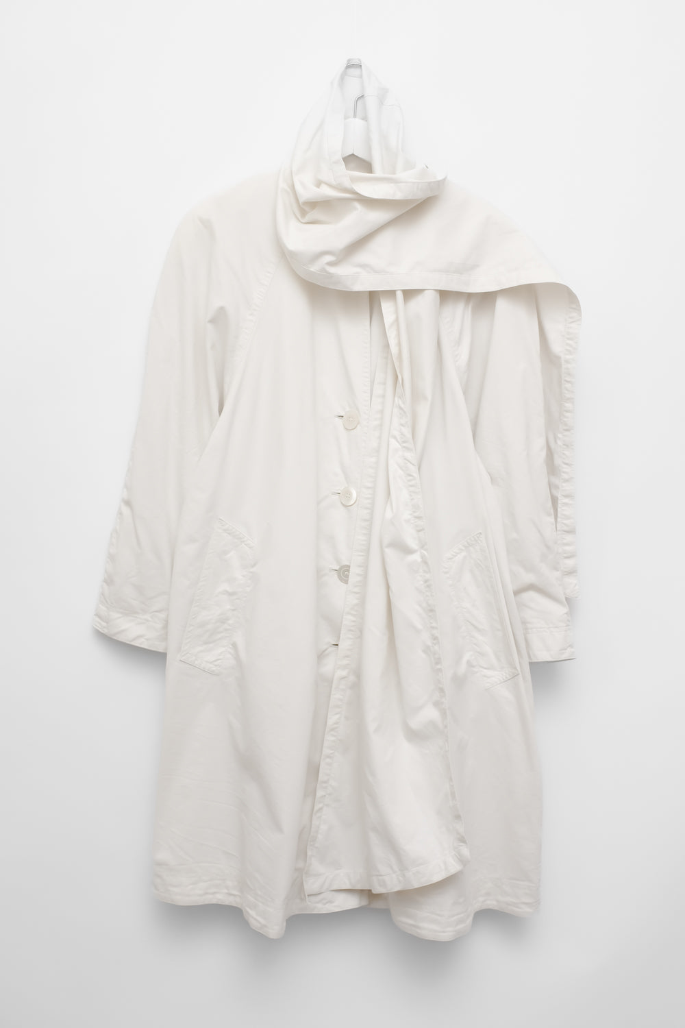 OFF WHITE LIGHT COTTON SCARF TRENCH