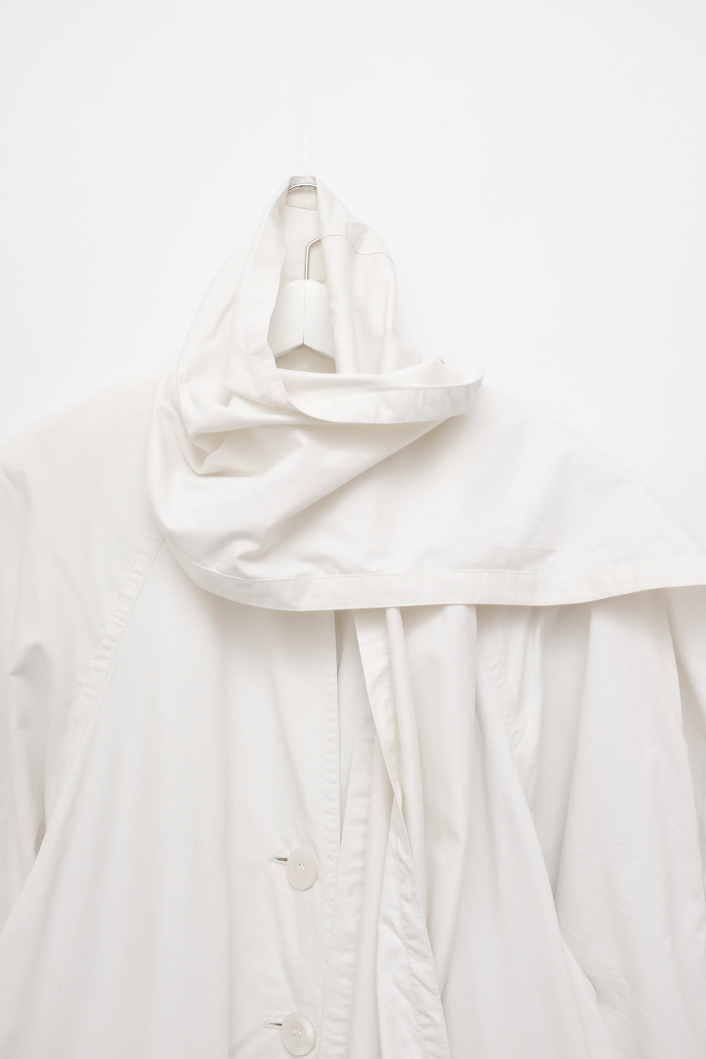 OFF WHITE LIGHT COTTON SCARF TRENCH