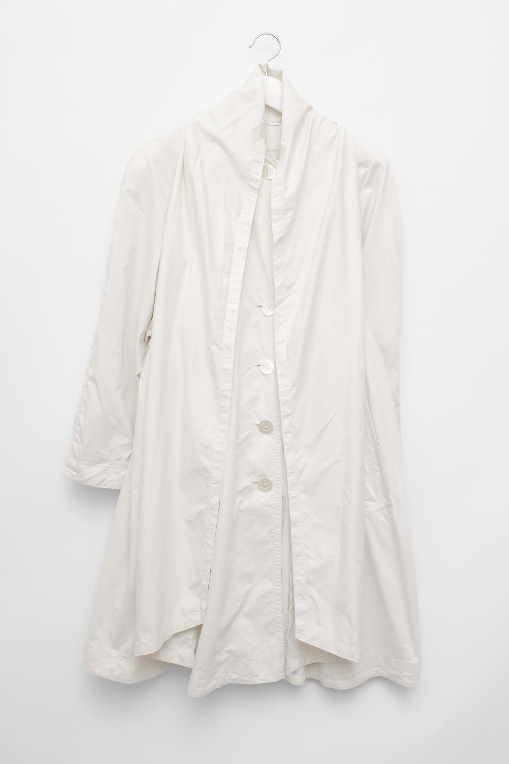 OFF WHITE LIGHT COTTON SCARF TRENCH