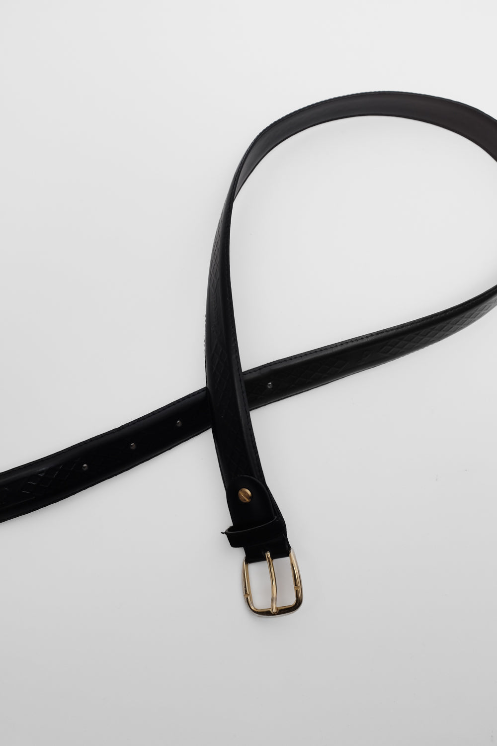 BLACK CASUAL LEATHER VINTAGE BELT