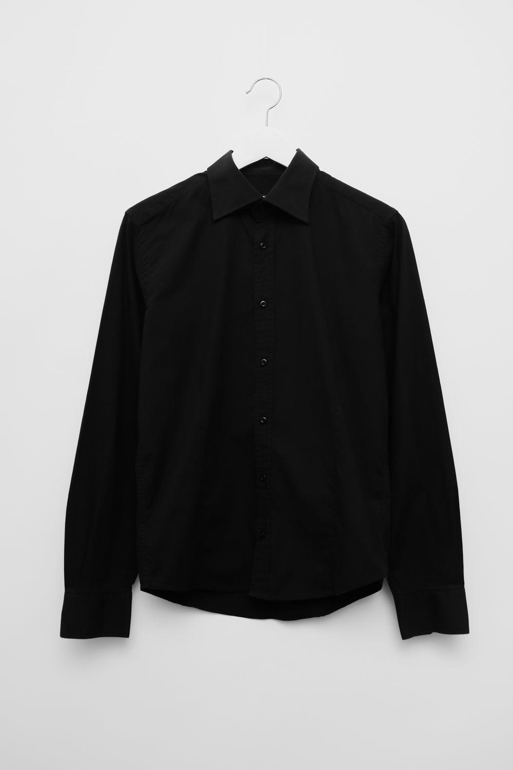 VINTAGE BLACK SLIM STRETCHY SHIRT