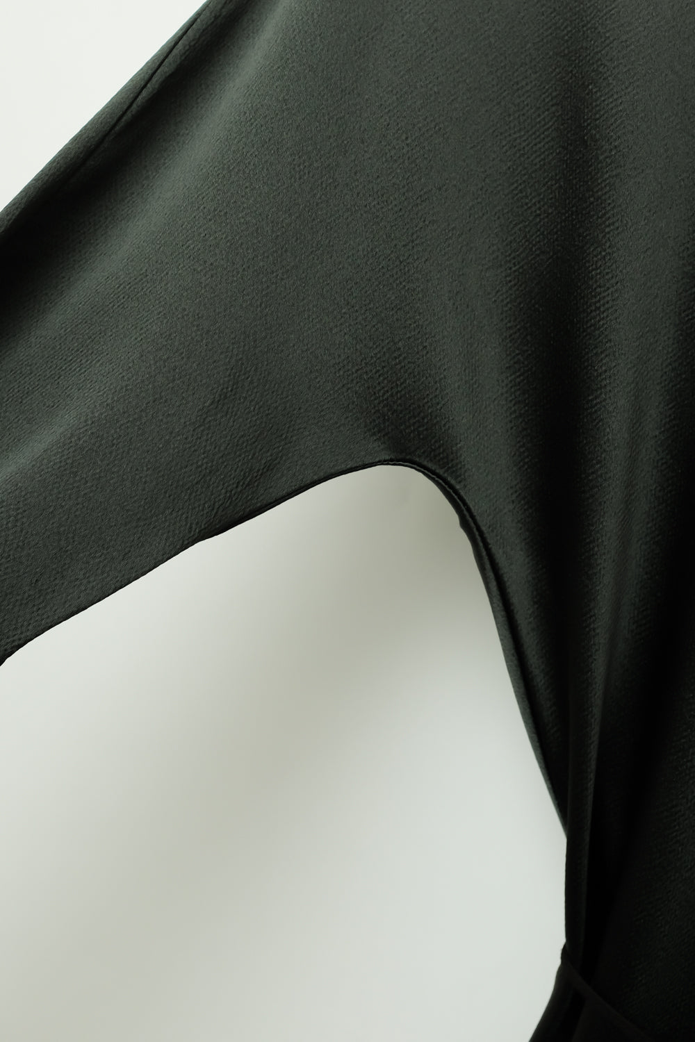 THE ROW GREEN SATIN BLOUSE