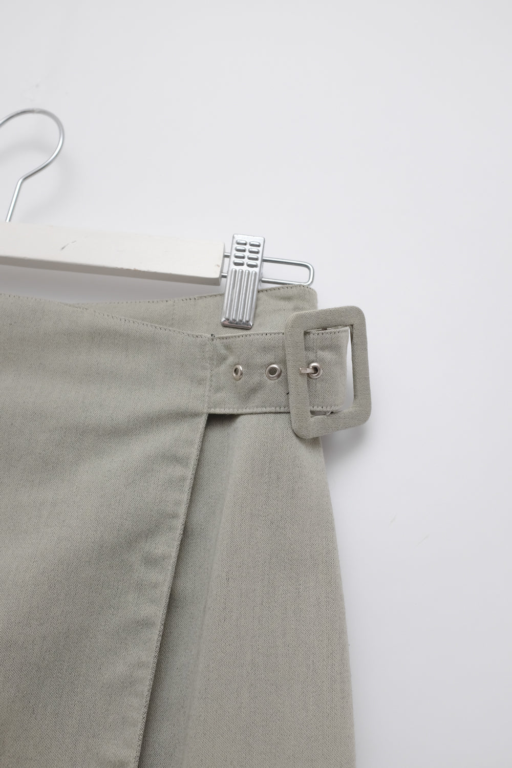 WRAP GREY BEIGE VINTAGE LONG SKIRT