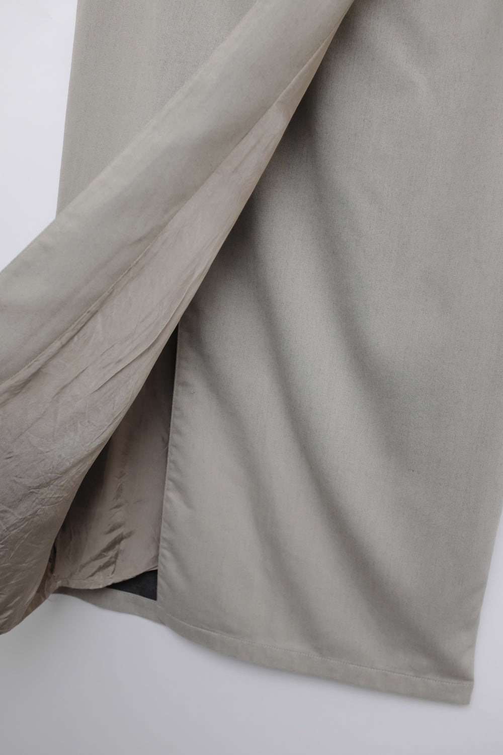 WRAP GREY BEIGE VINTAGE LONG SKIRT