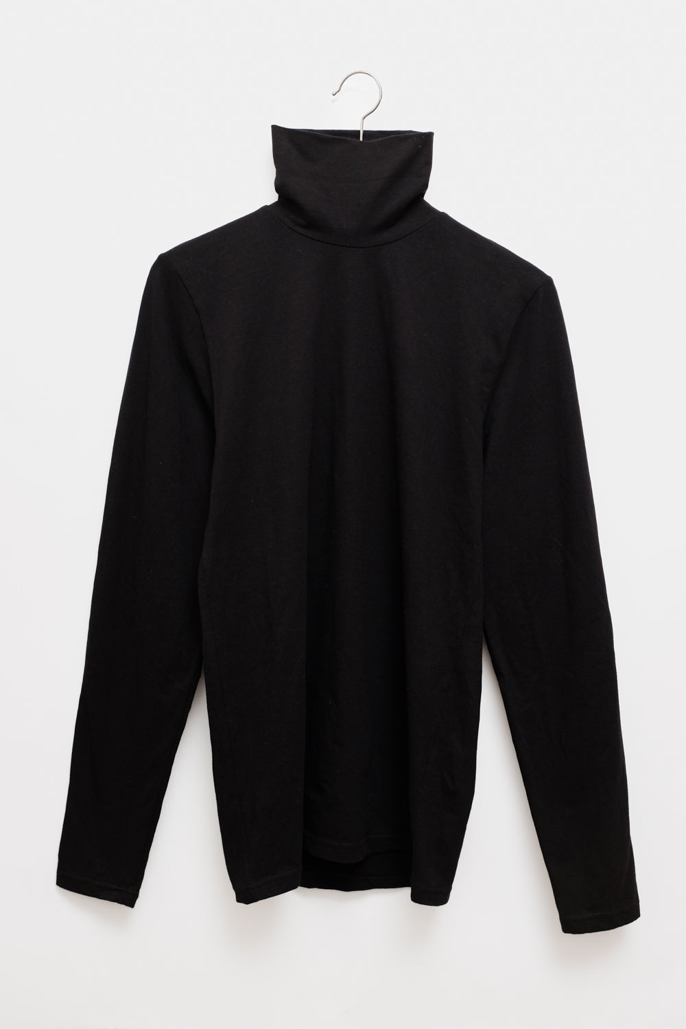 SLIM BLACK HIGH NECK SHIRT