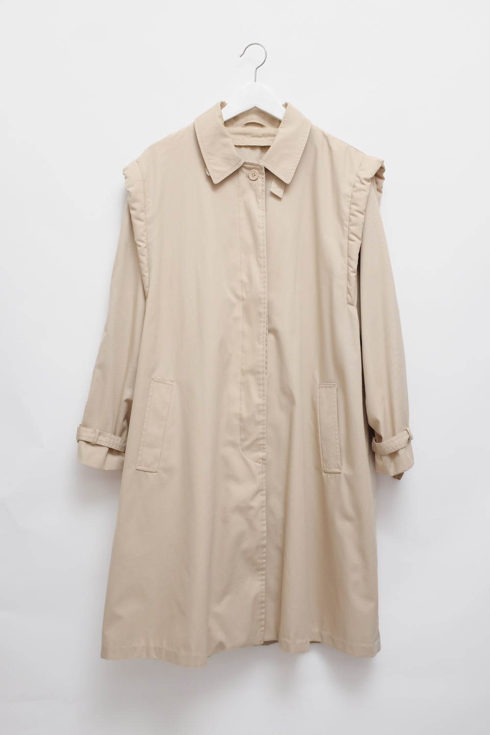 VINTAGE EXTRA BIG SHOULDERS TRENCH