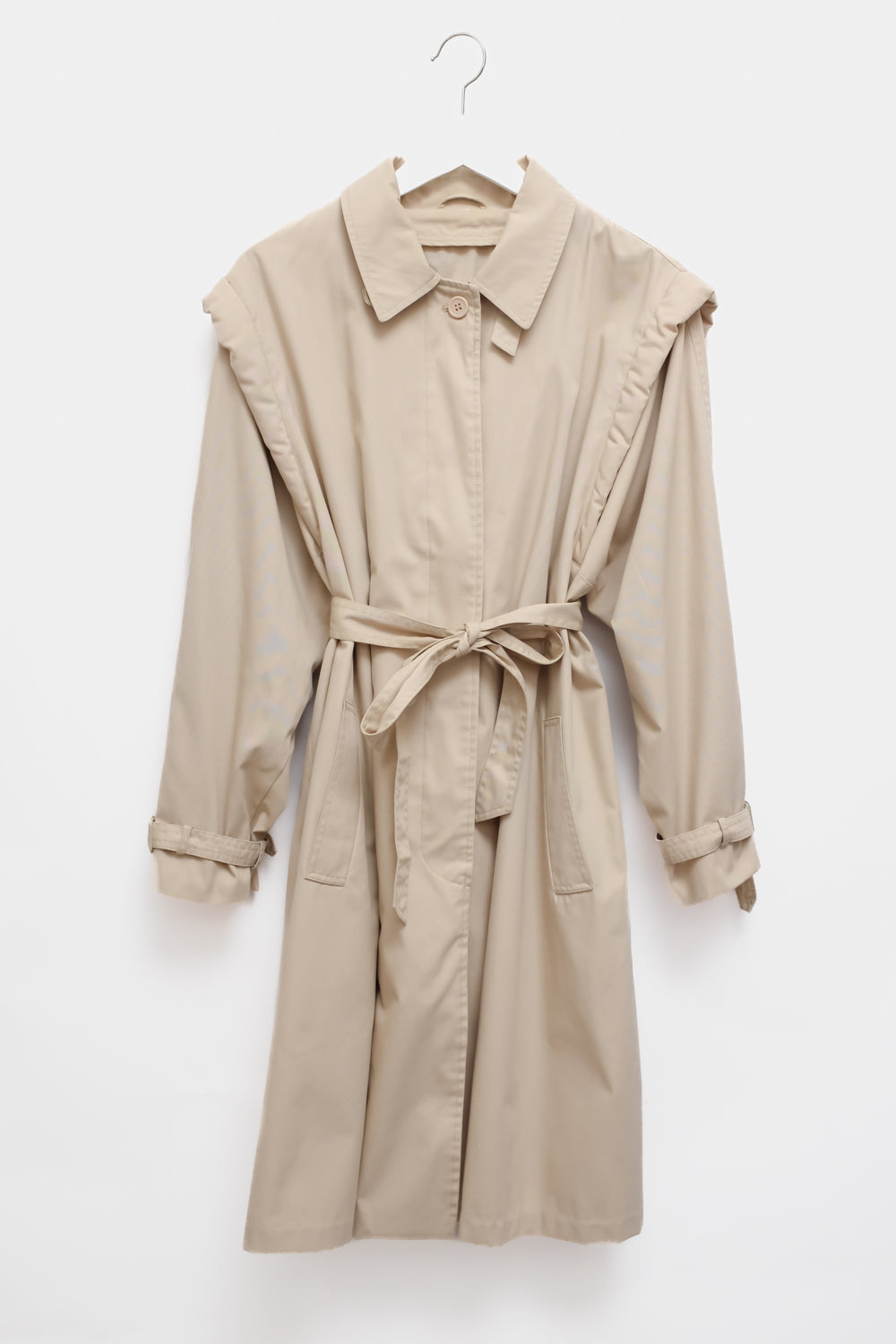 VINTAGE EXTRA BIG SHOULDERS TRENCH