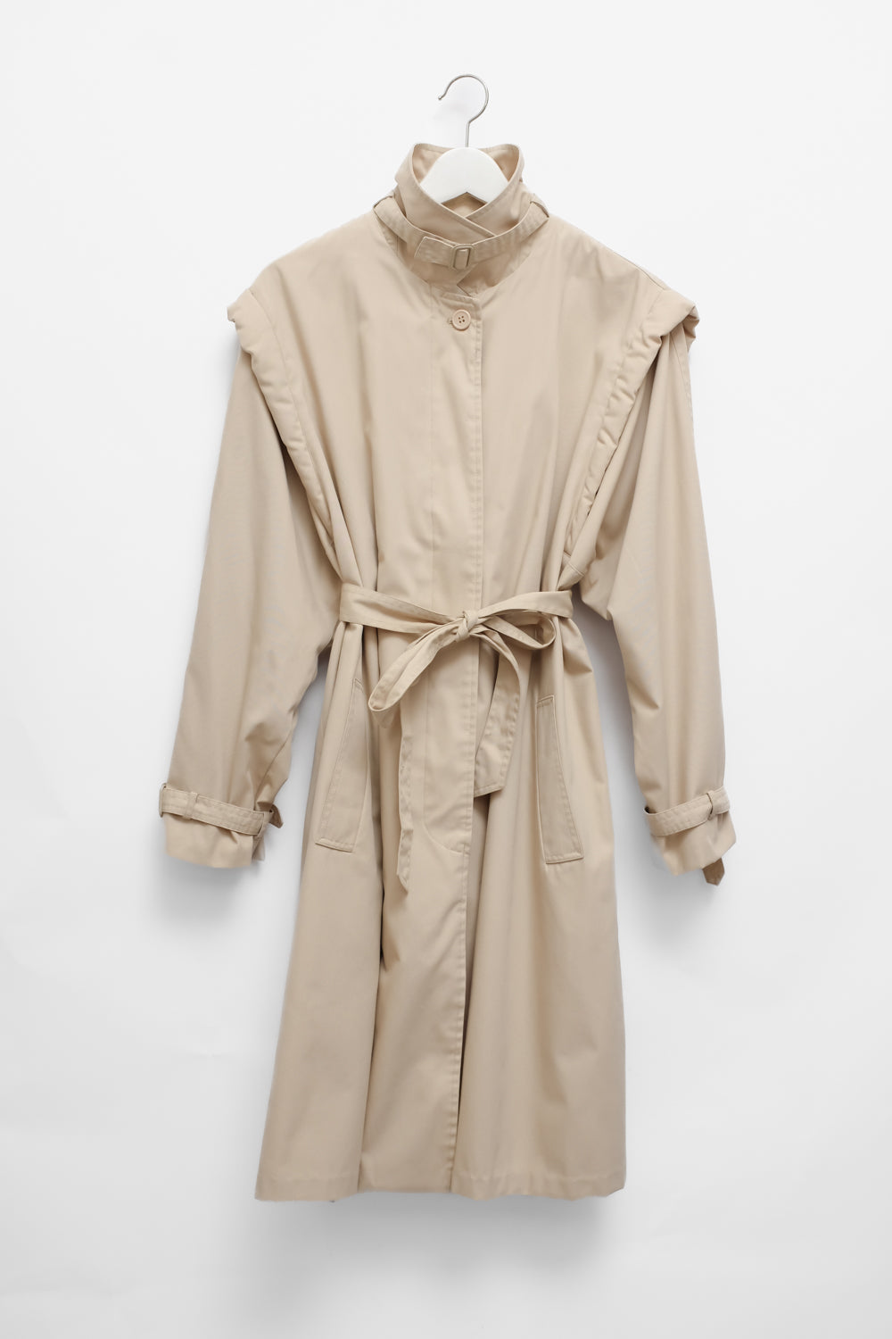 VINTAGE EXTRA BIG SHOULDERS TRENCH