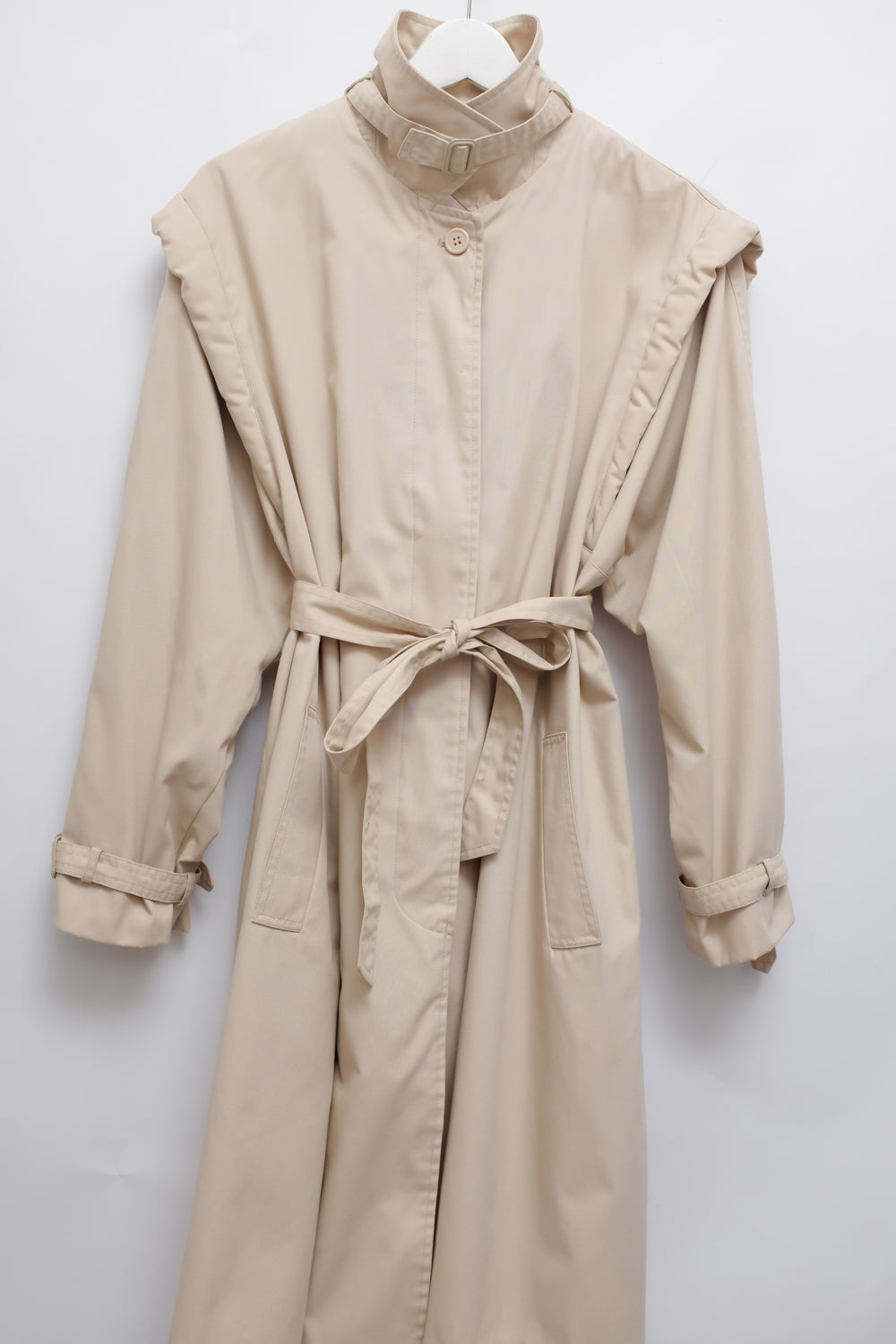 VINTAGE EXTRA BIG SHOULDERS TRENCH