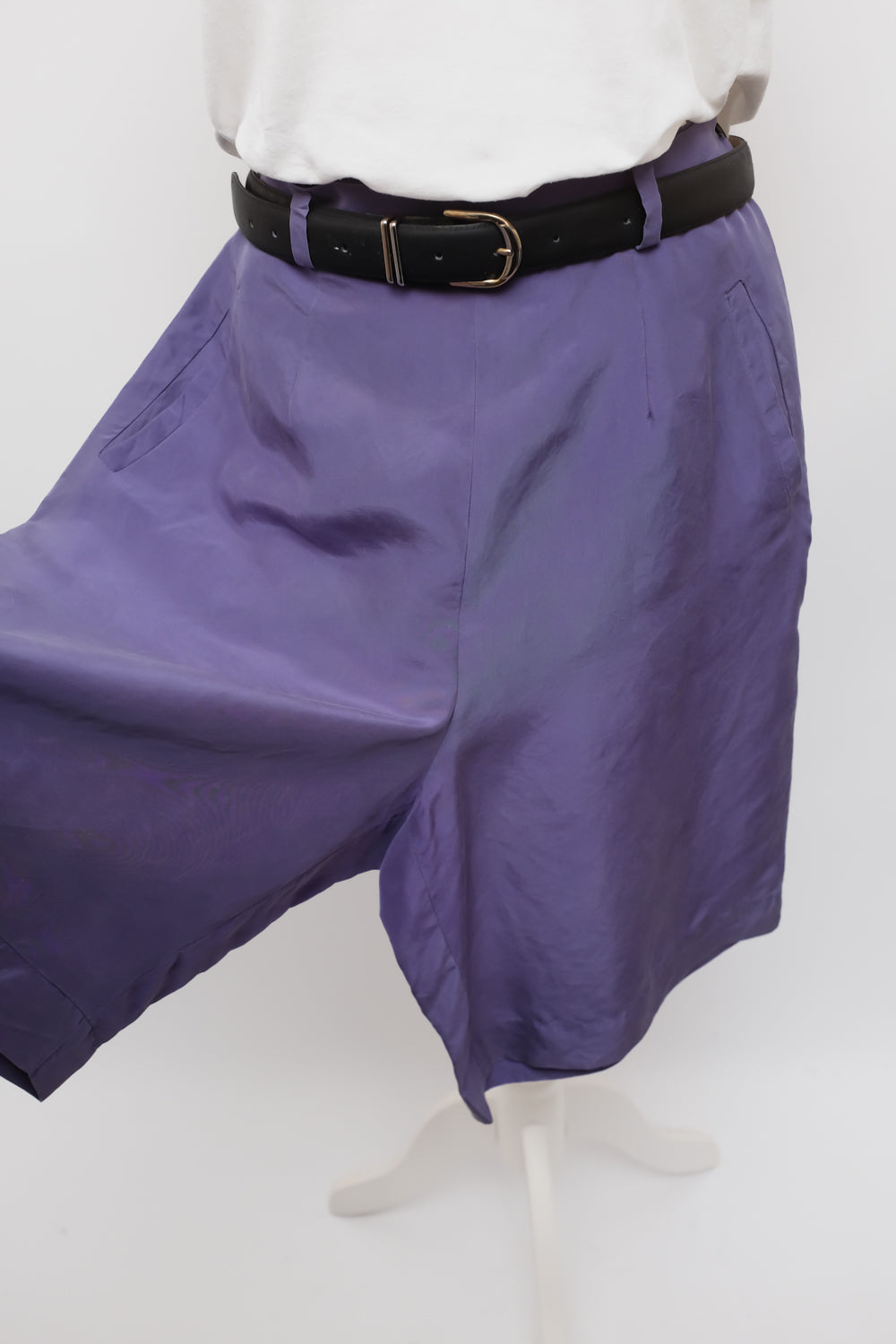 PURE SILK LILAC VINTAGE MIDI SHORTS